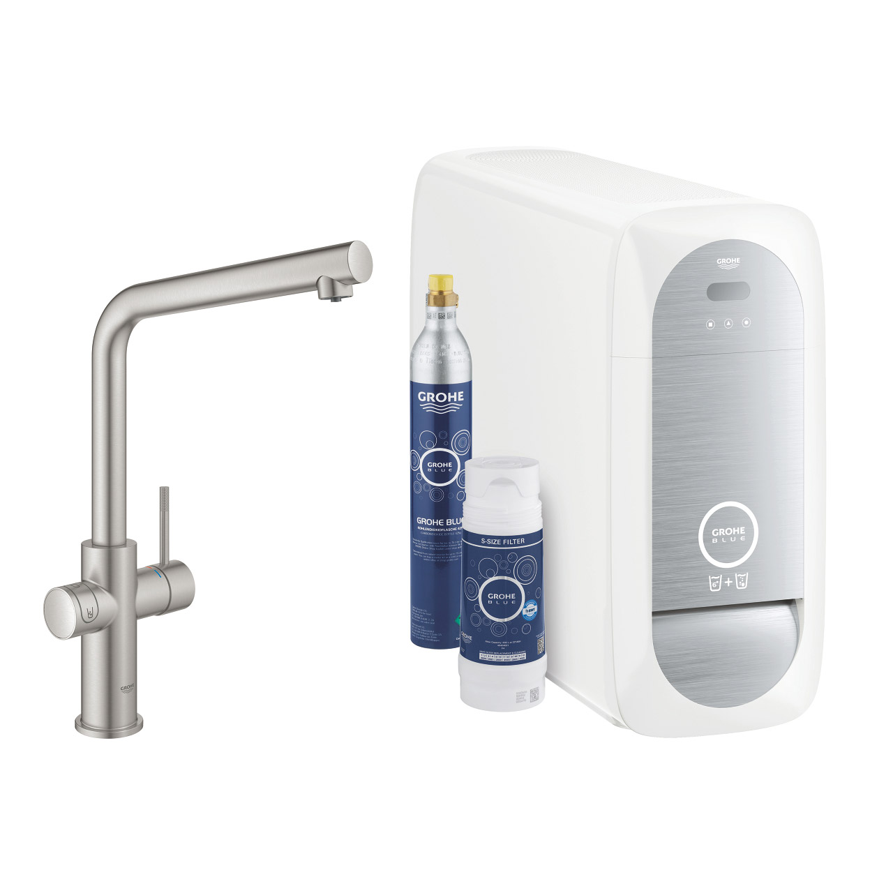 GROHE Blue Home ettgrepp kök L-pip, SuperSteel SuperSteel