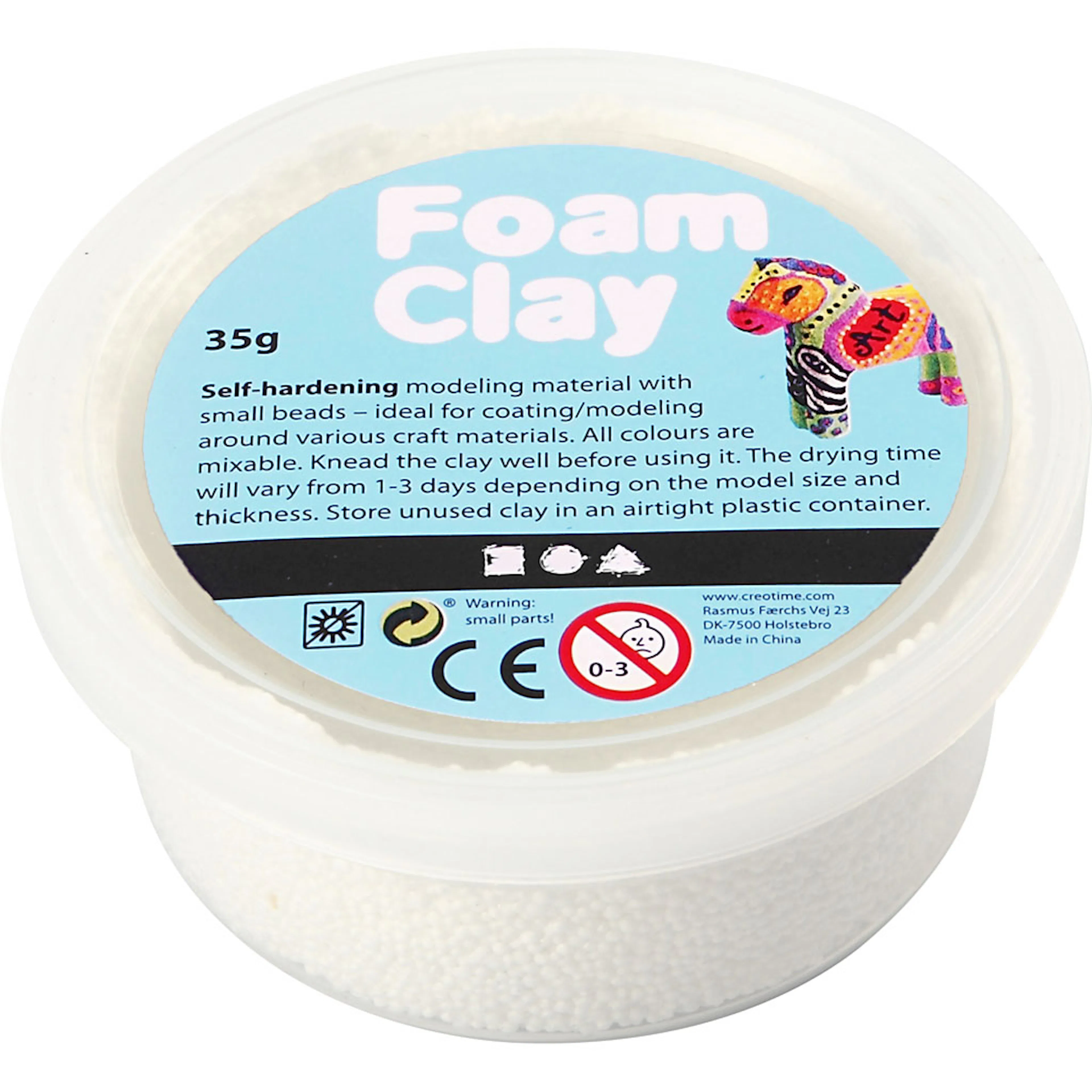 Foam Clay® , vit, 35 g/ 1 burk Hvit