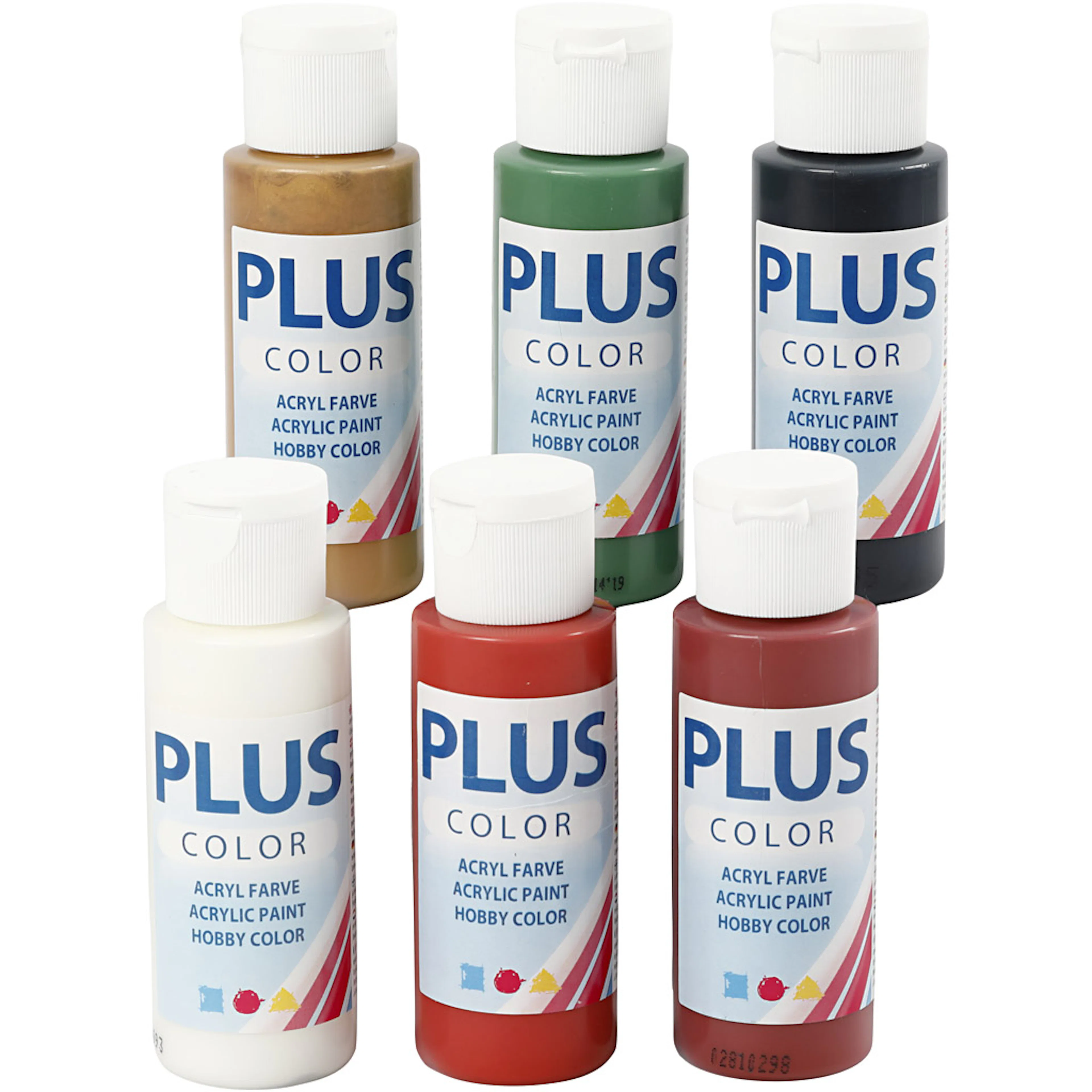 Hobbyfarge Creativ Company Plus Color Jule Farger 6x60 ml/1 Pk