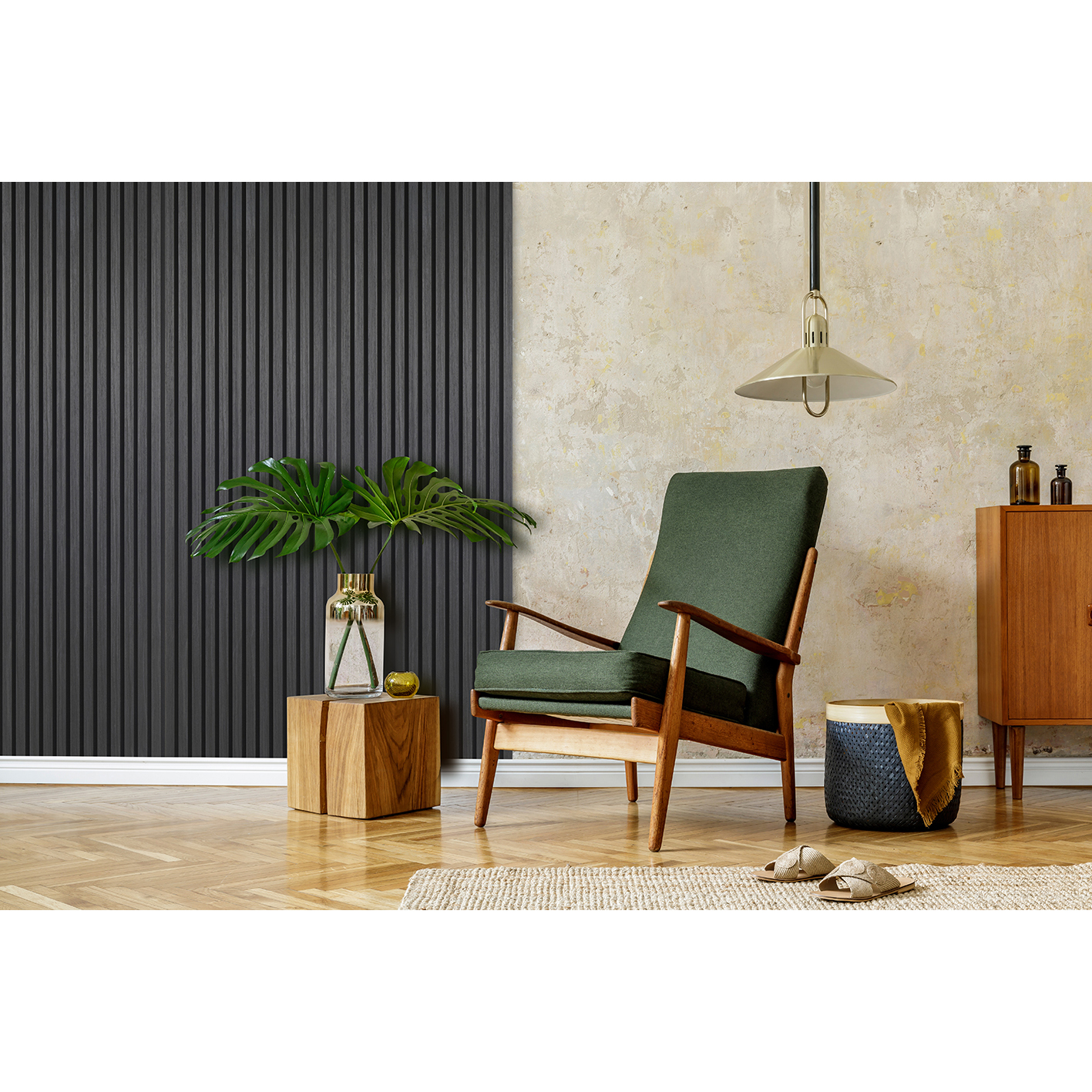 Akustikkpanel Arkiio AcuLife Black Oak 18x520x2400