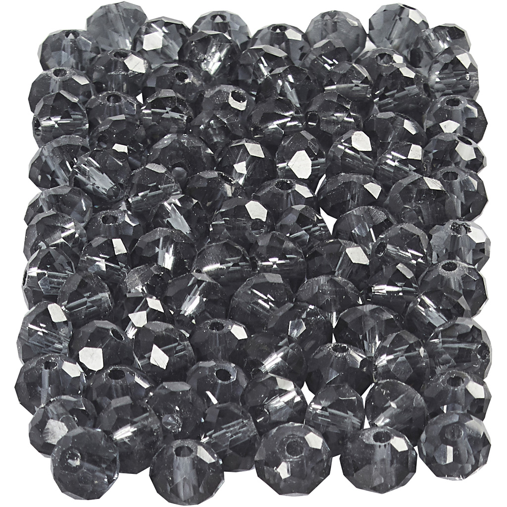 Facettperler Creativ Company Str 3x4 mm Hullstr 0,8 mm 100 stk/1 Pk