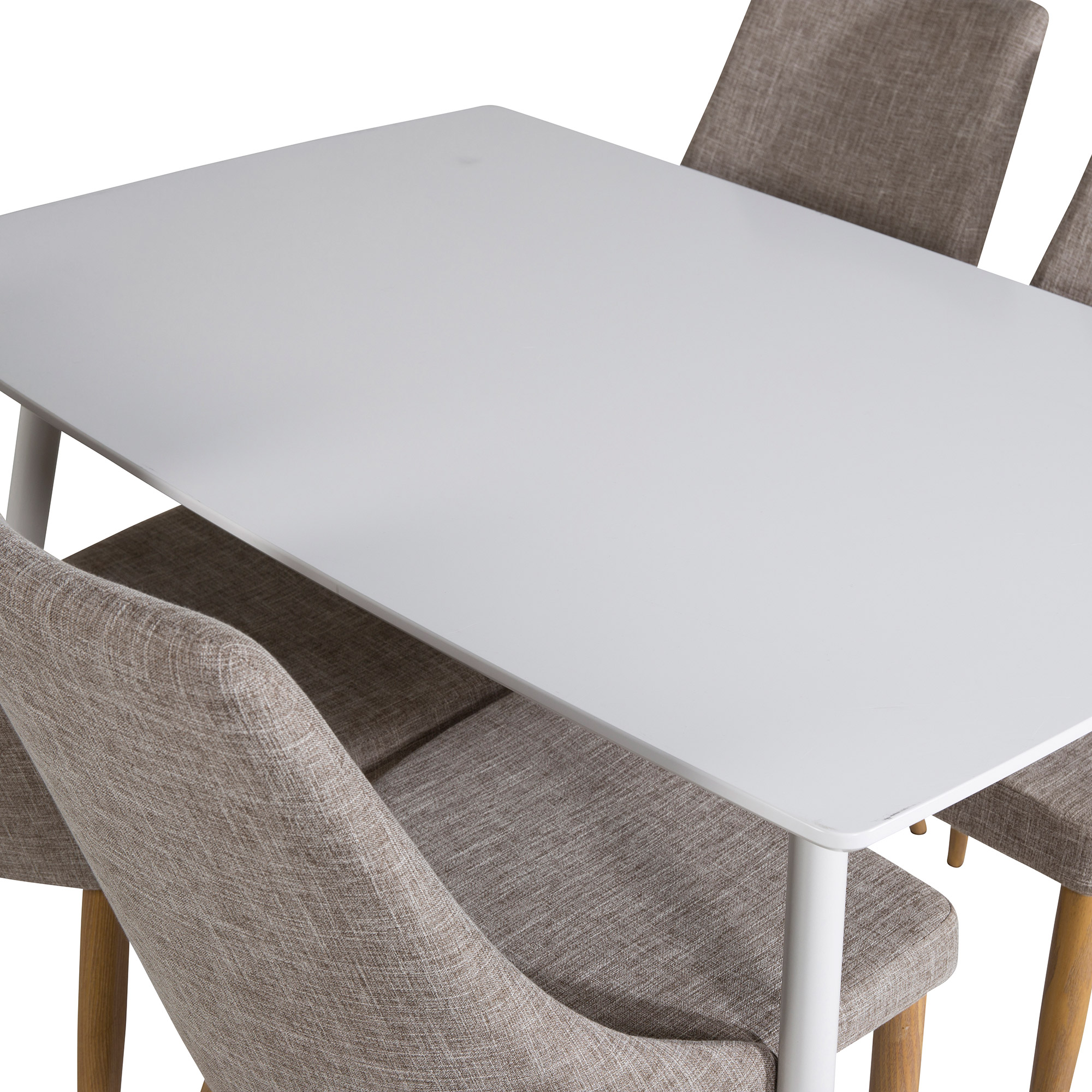 Spisegruppe Venture Home Pobbie med 4 Laura Stoler Hvit