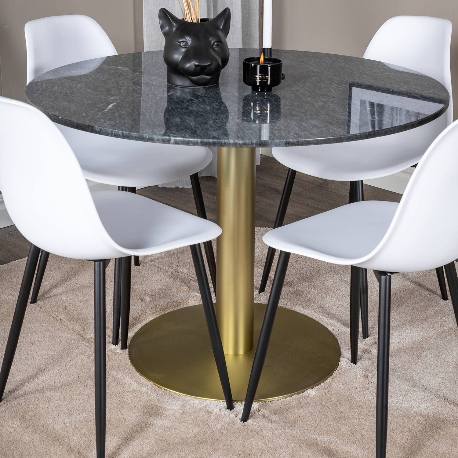 Spisegruppe Venture Home Estelle med 4 Pop Stoler