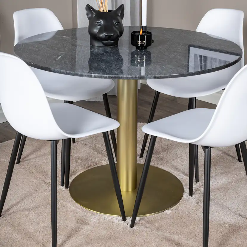 Spisegruppe Venture Home Estelle med 4 Pop Stoler