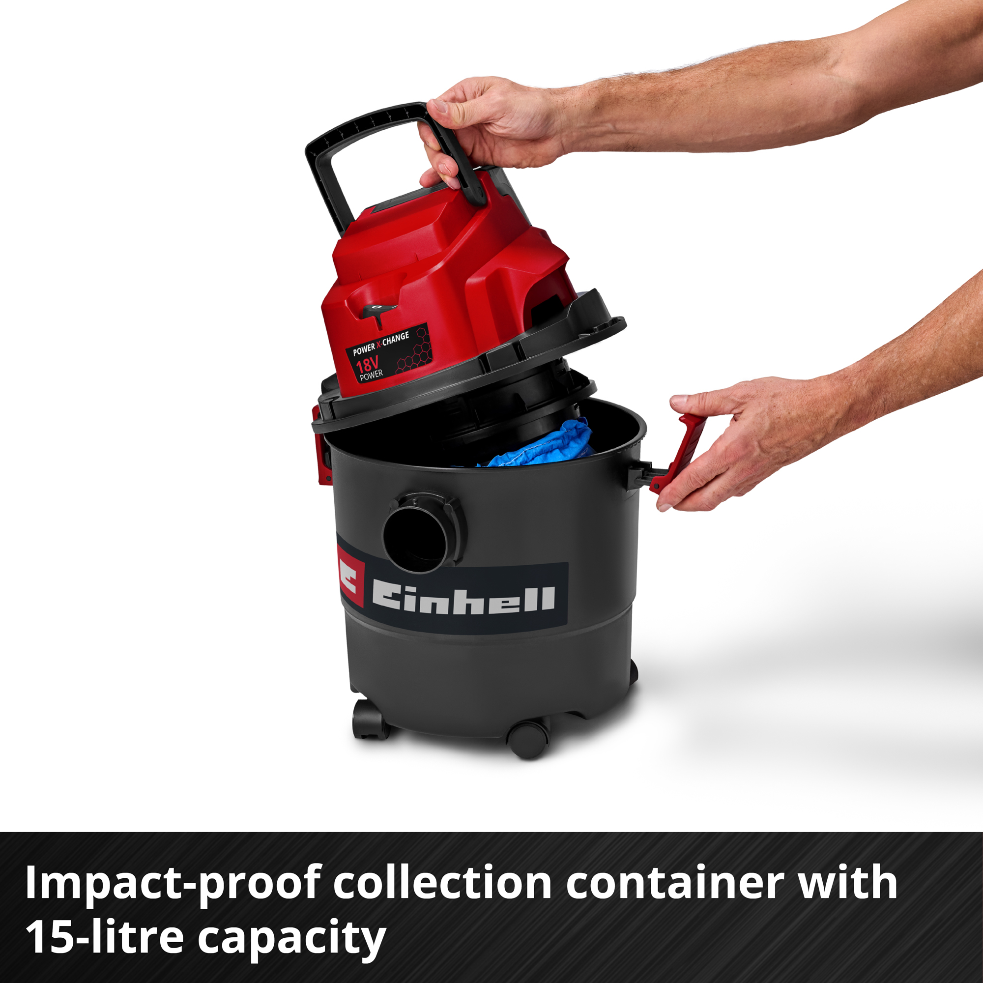Våt & Grovtøvsuger Einhell TC-VC 18/15 Li-Solo Trådløs uten Batteri