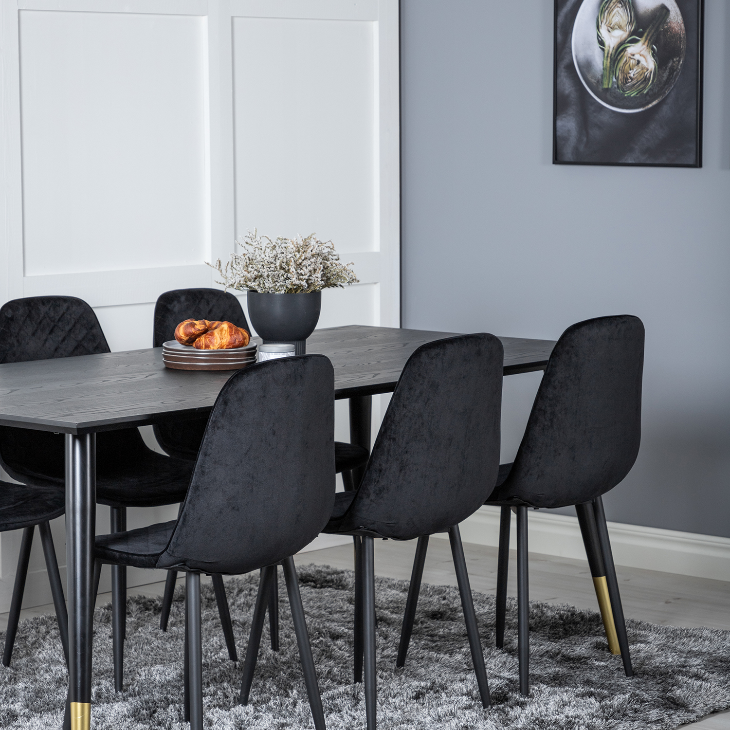 Spisegruppe Venture Home Dipp med 6 Polar Stitches Stoler