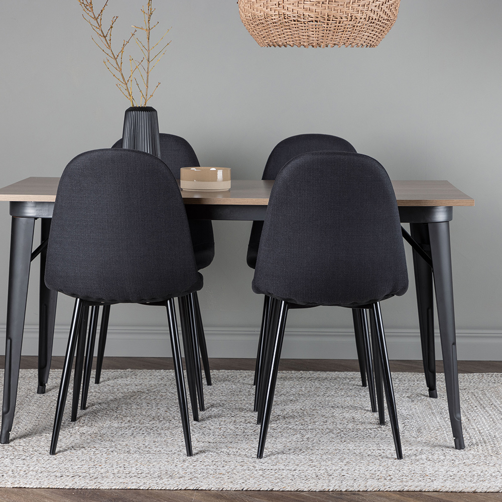 Spisegruppe Venture Home Tempe 140 cm med 4 Polar Stoler