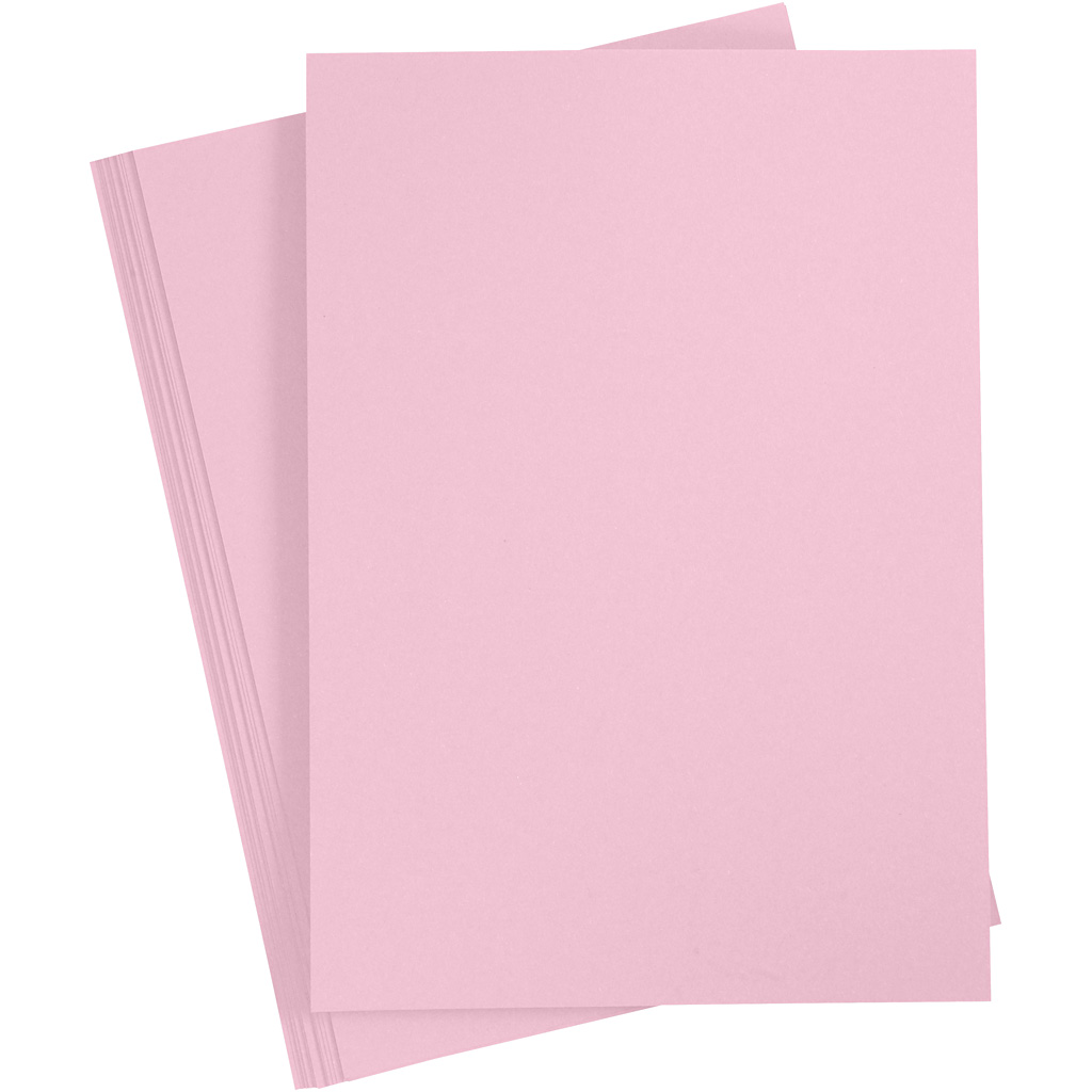 Färgad kartong, syrenrosa, A4, 210x297 mm, 180 g, 20 ark/ 1 Syrinrosa