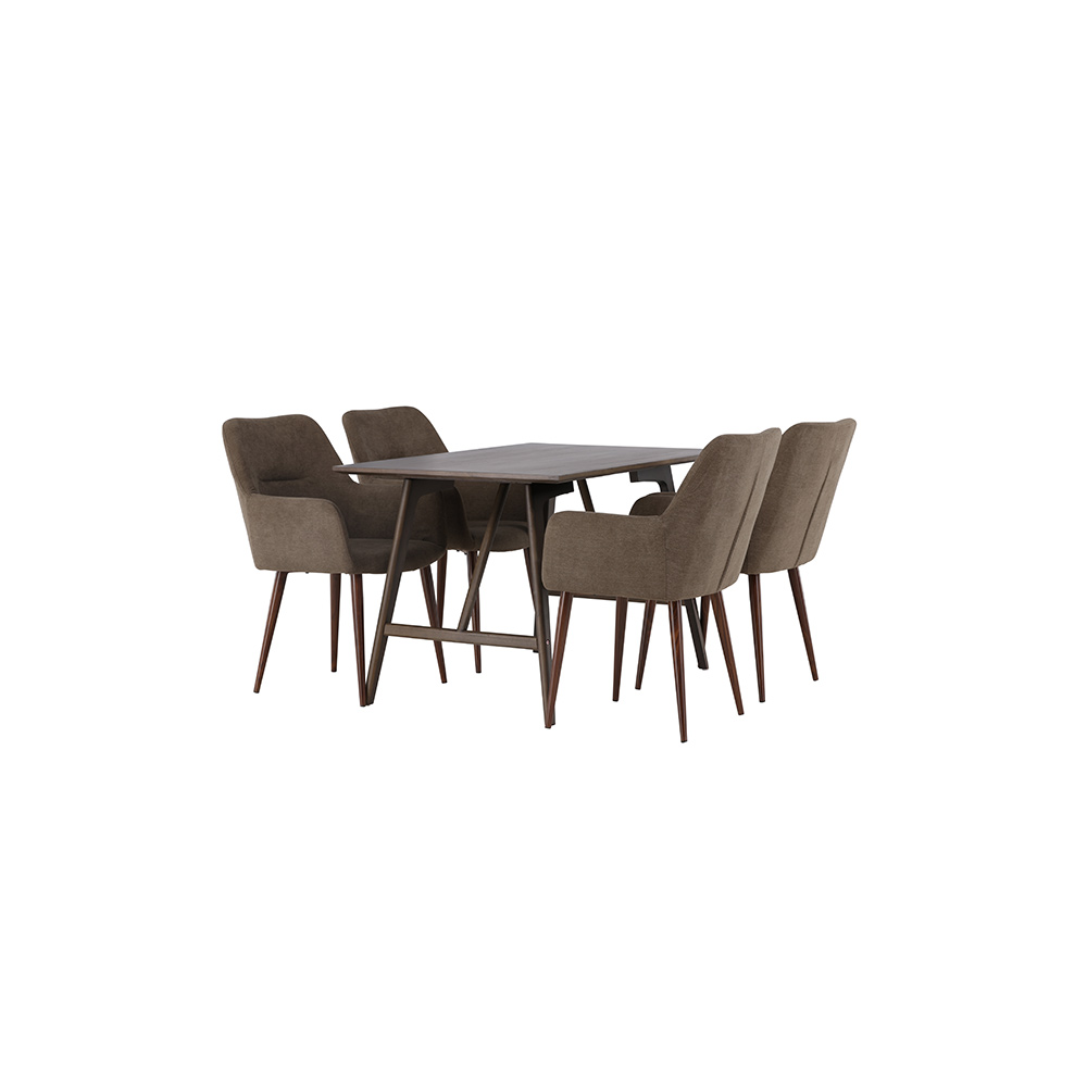 Spisegruppe Venture Home Kaseidon med 4 stk Tomorrow Stoler