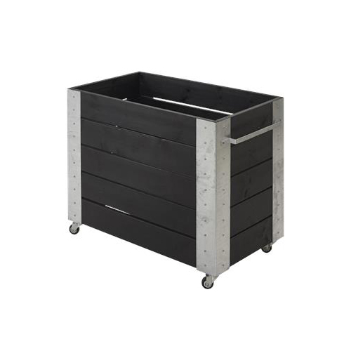 Blomsterkasse PLUS Cubic Svart 87x50x70 cm