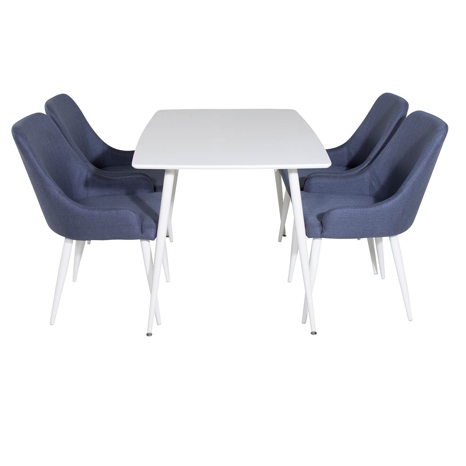 Spisegruppe Venture Home Pobbie med 4 Plake Stoler Polyester