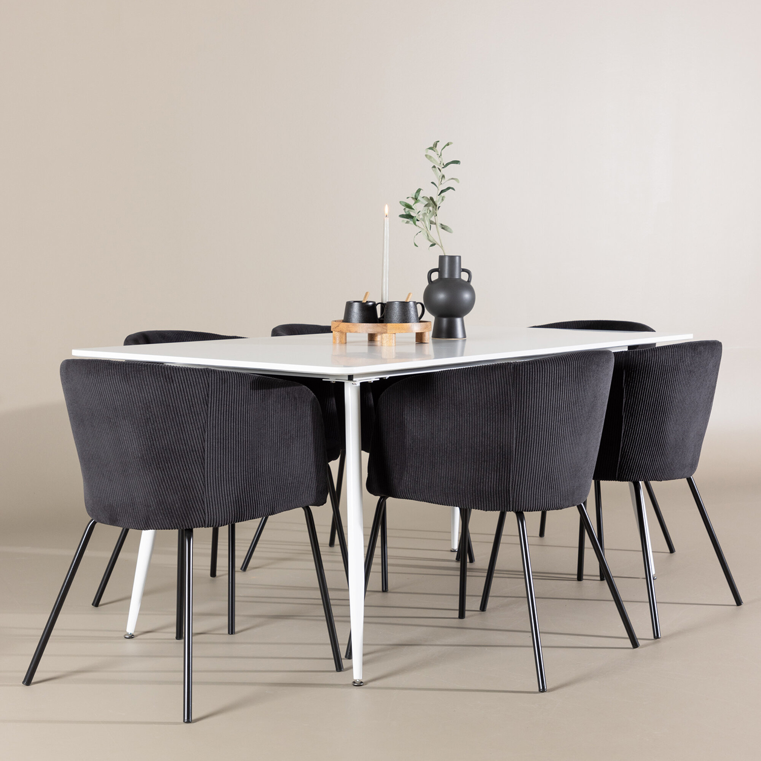Spisegruppe Venture Home Silar 180 med 6 stk Berit Stoler