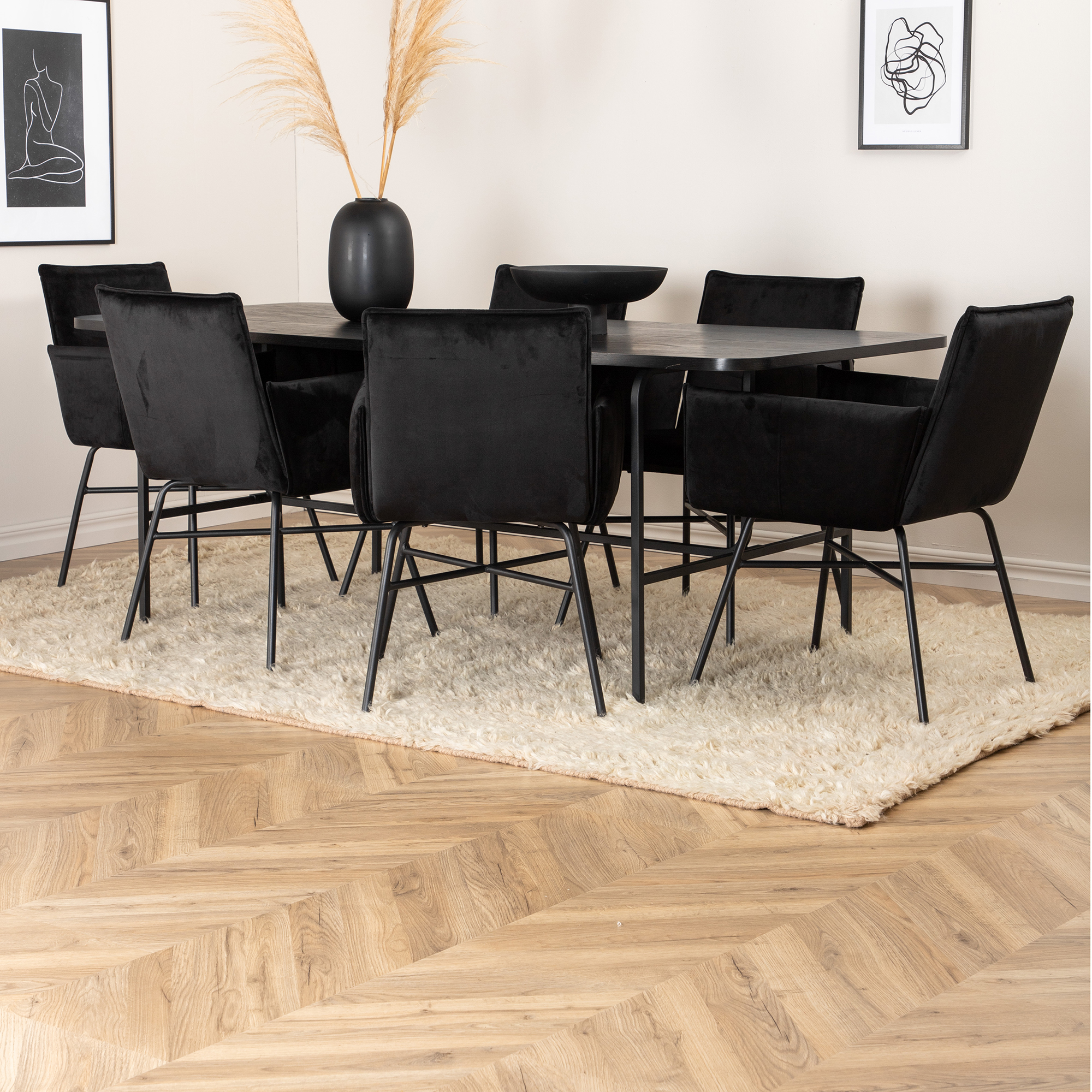 Spisegruppe Venture Home Chicago med 6 Annika Stoler
