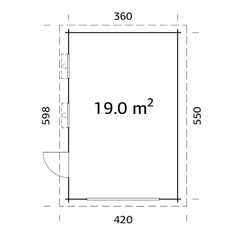Garasje Palmako Rasmus Kit 19,8 m2