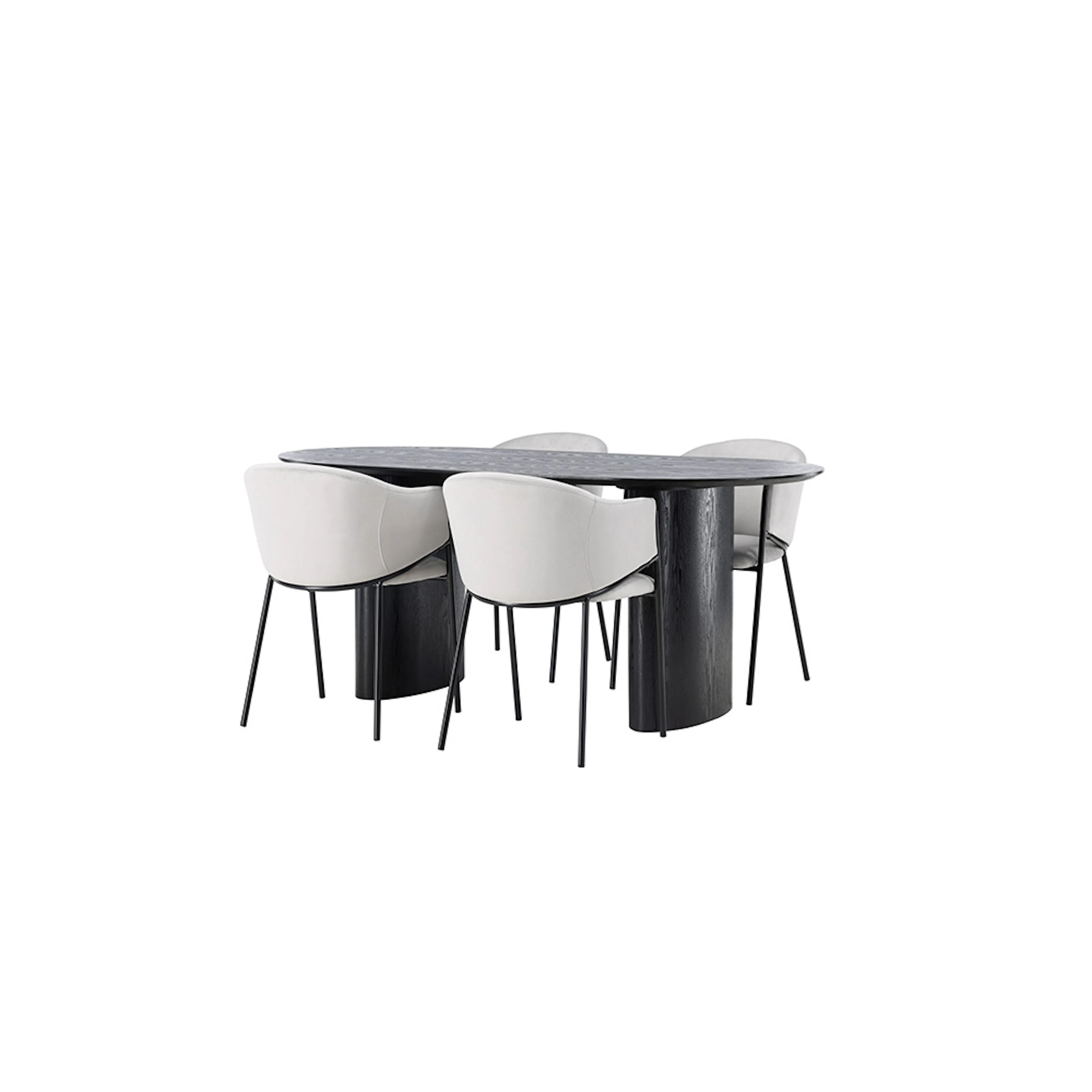 Spisegruppe Venture Home Isolde med 4 stk Evelina Stoler