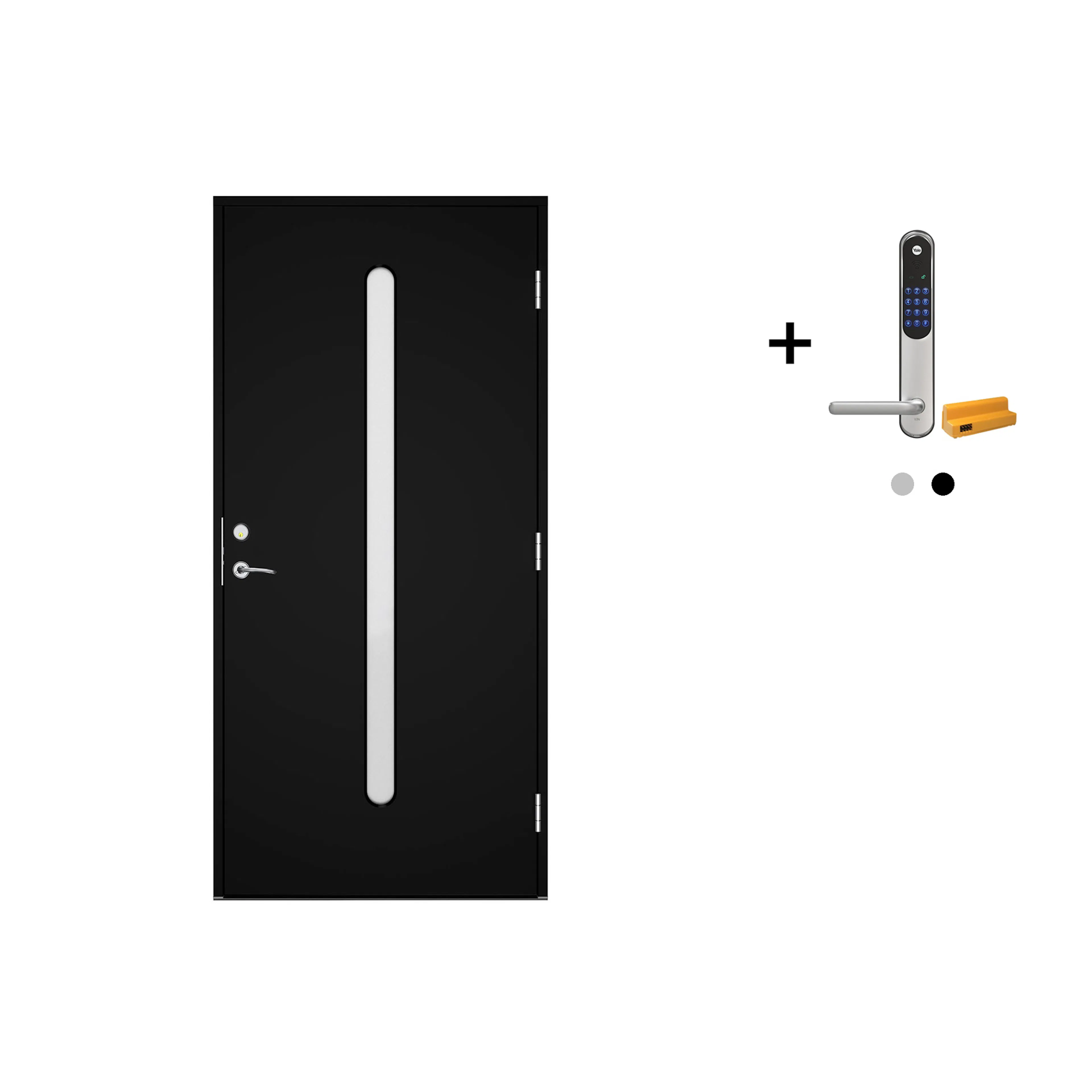 Ytterdør Swedoor Advance-Line Nordic Helsinki med Yale Doorman Classic Home