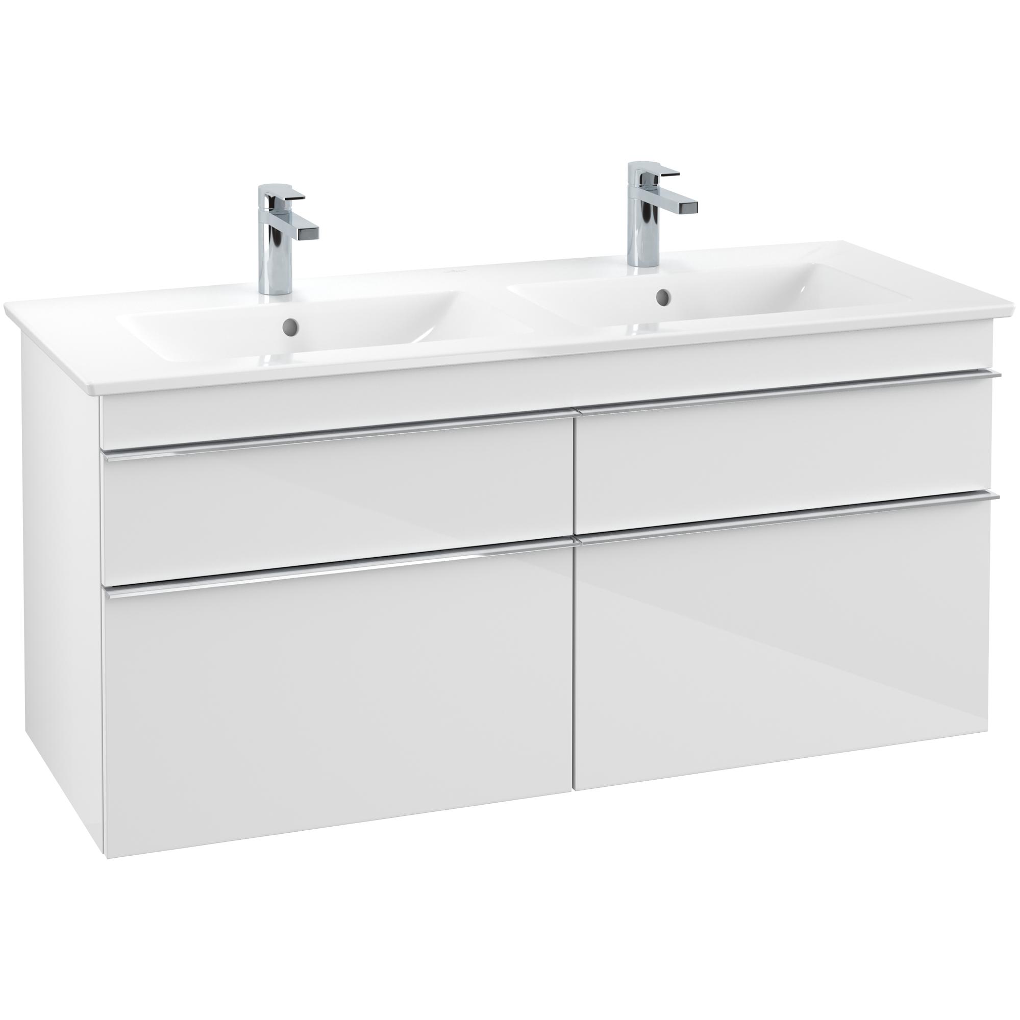 Tvättställsskåp Villeroy & Boch Venticello 125 cm med 4 Lådor för Dubbla Tvättställ | badrum - badrumsmobler - tvattstallsskap-och-kommod | KakelKungen