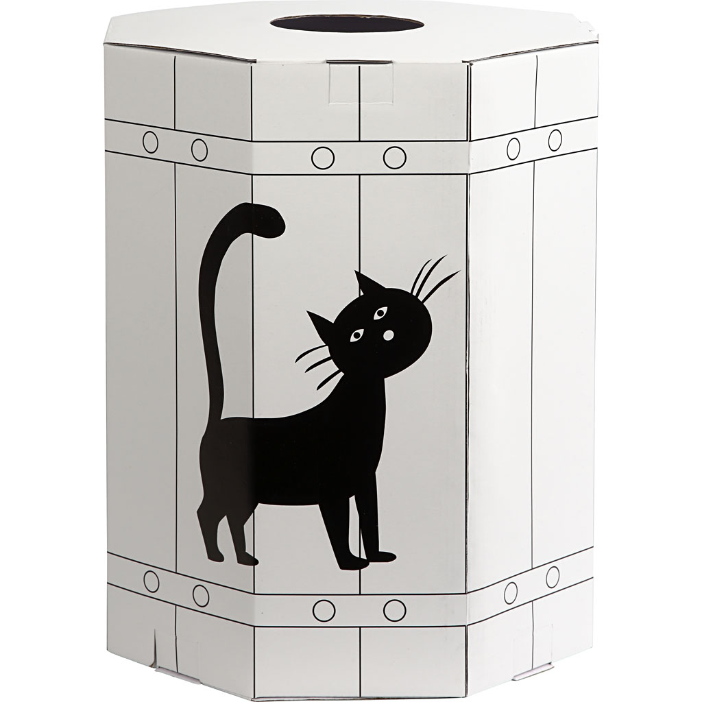 Fastelavenstønne Creativ Company Hvit/Svart 39x31 cm 1 stk