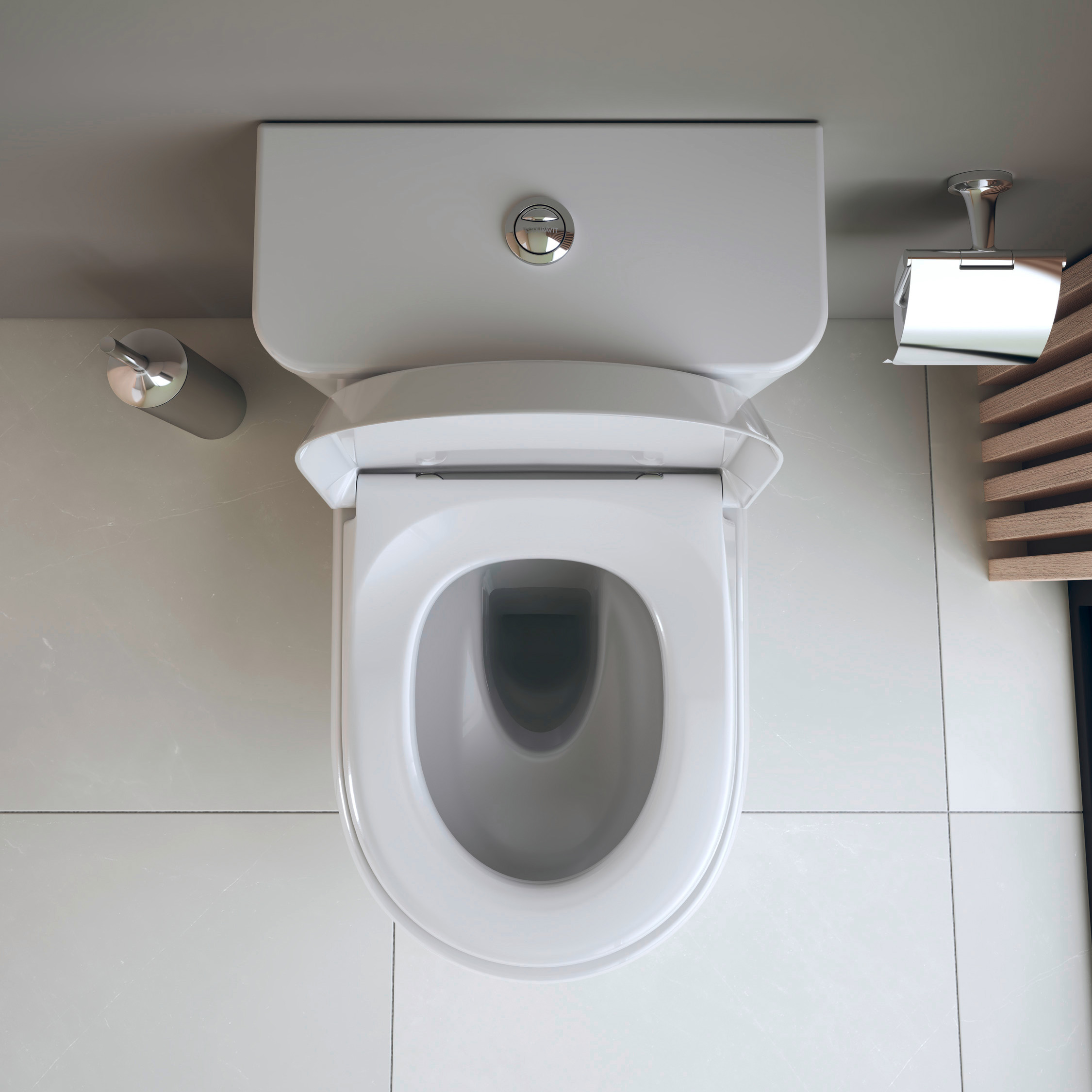 Golvstående toalettstol Duravit Qatego med Mjukstängande Hårdsits