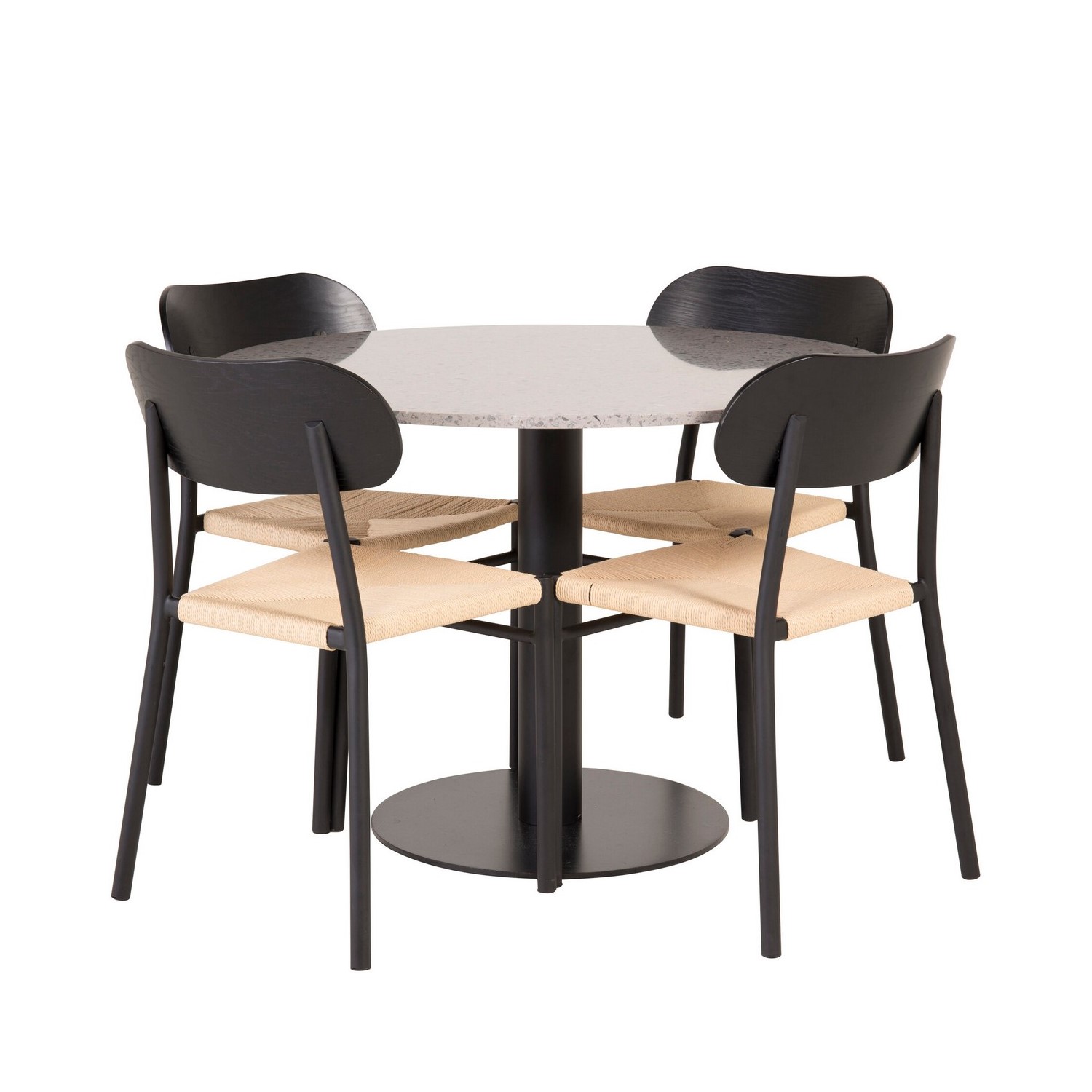 Spisegruppe Venture Home Razzia med 4stk Polly Stoler