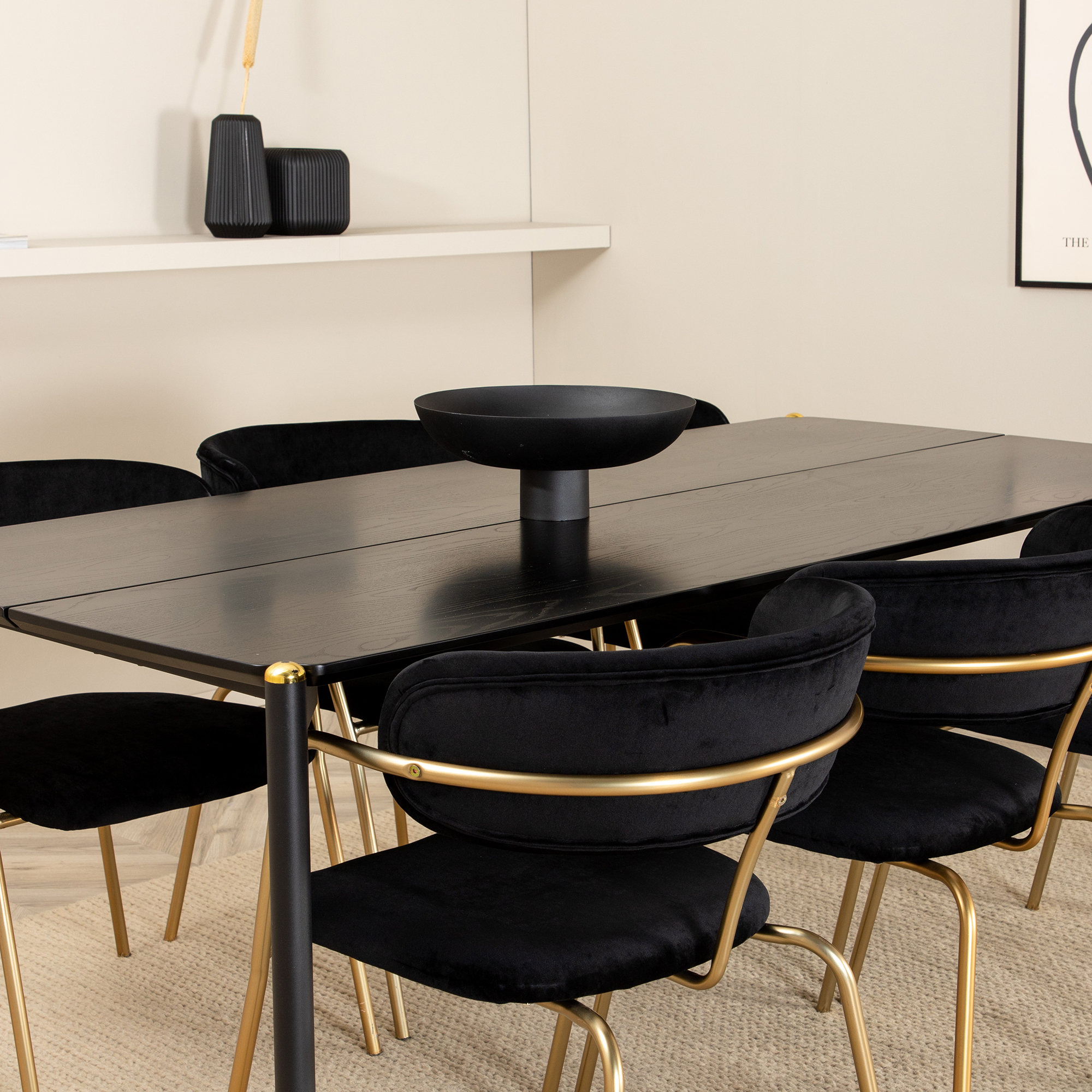 Spisegruppe Venture Home Paris med 6 Aris Stoler