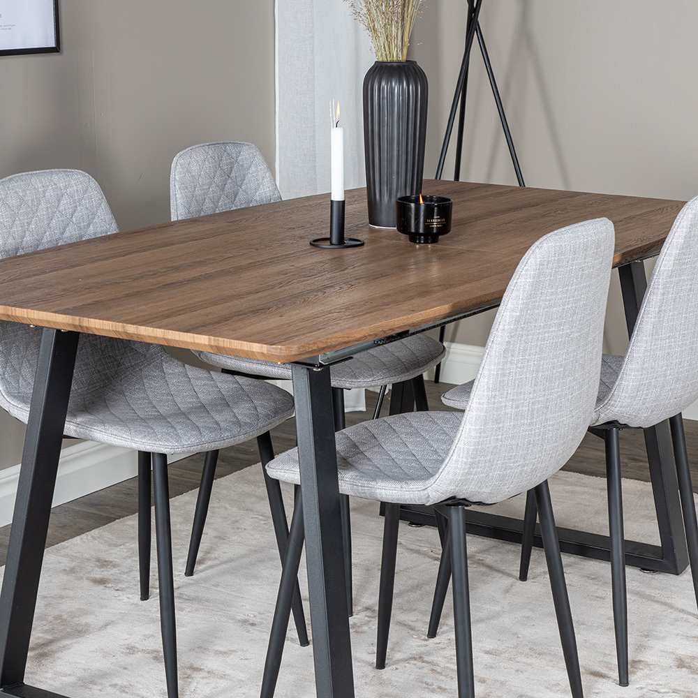 Spisegruppe Venture Home Ina med 4 Phoi Stoler Polyester