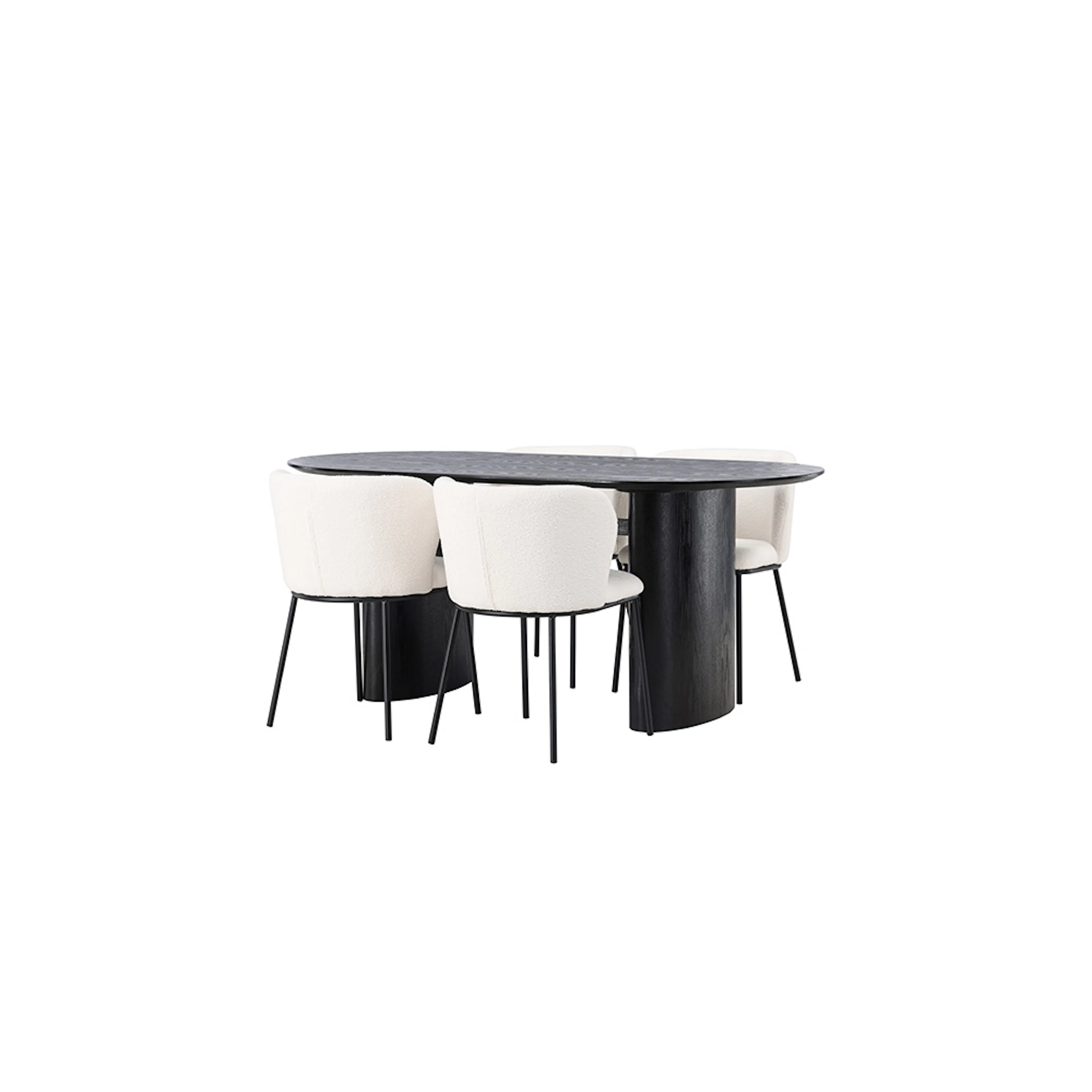 Spisegruppe Venture Home Isolde med 4 stk Edina Stoler