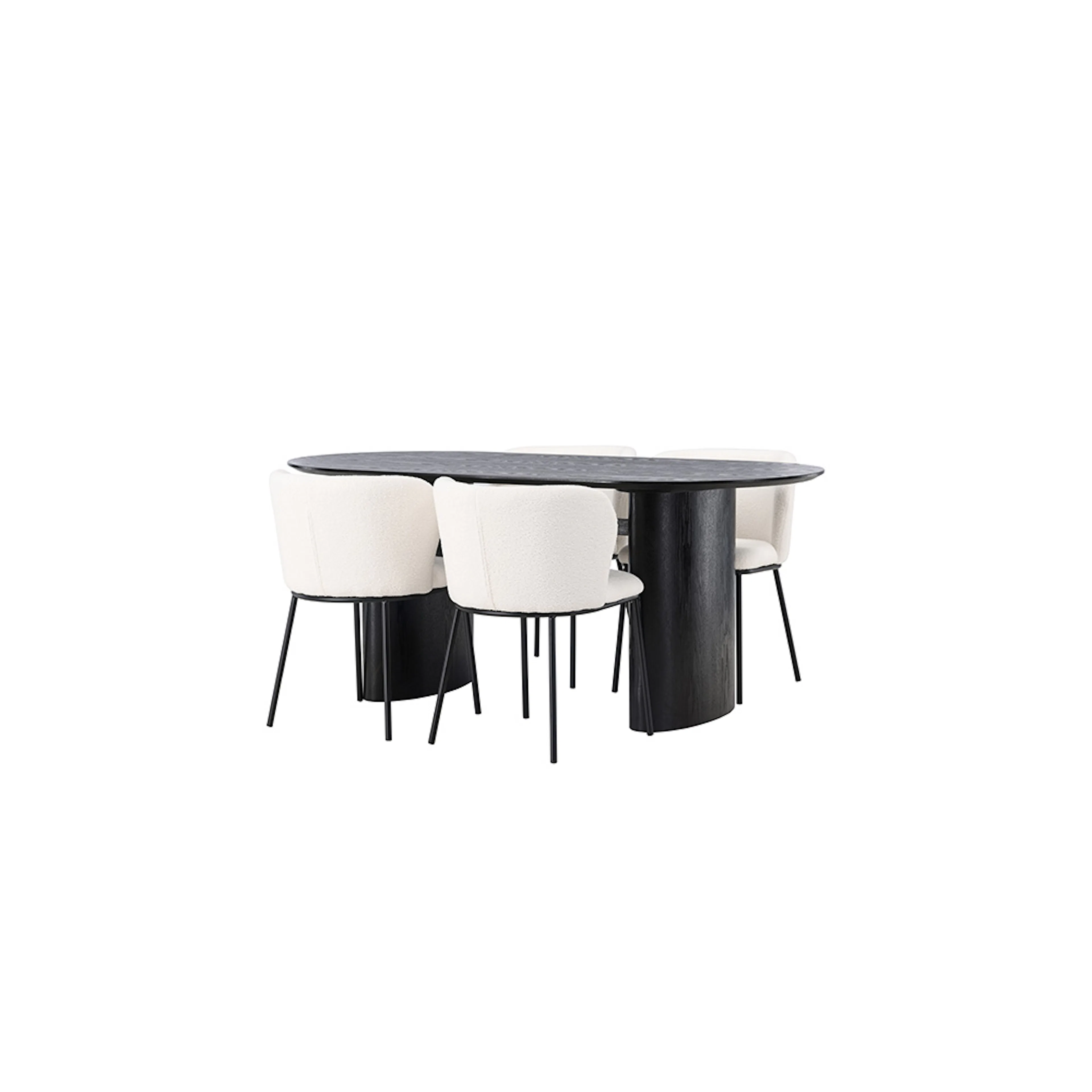 Spisegruppe Venture Home Isolde med 4 stk Edina Stoler