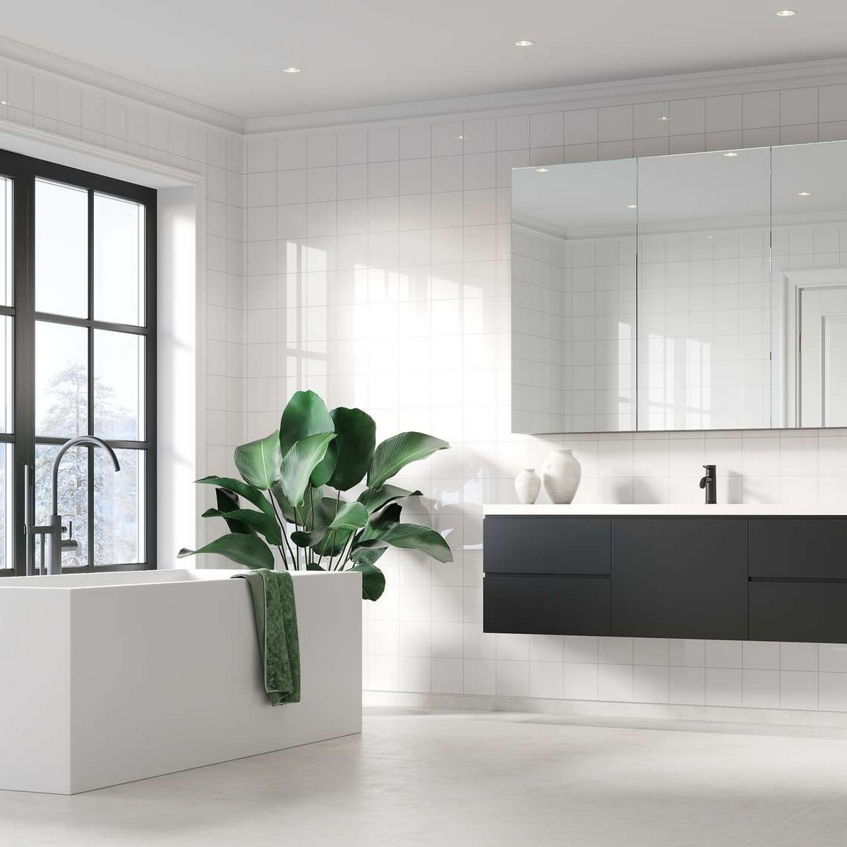 Baderomspanel Fibo 3091-M1515 Denver White