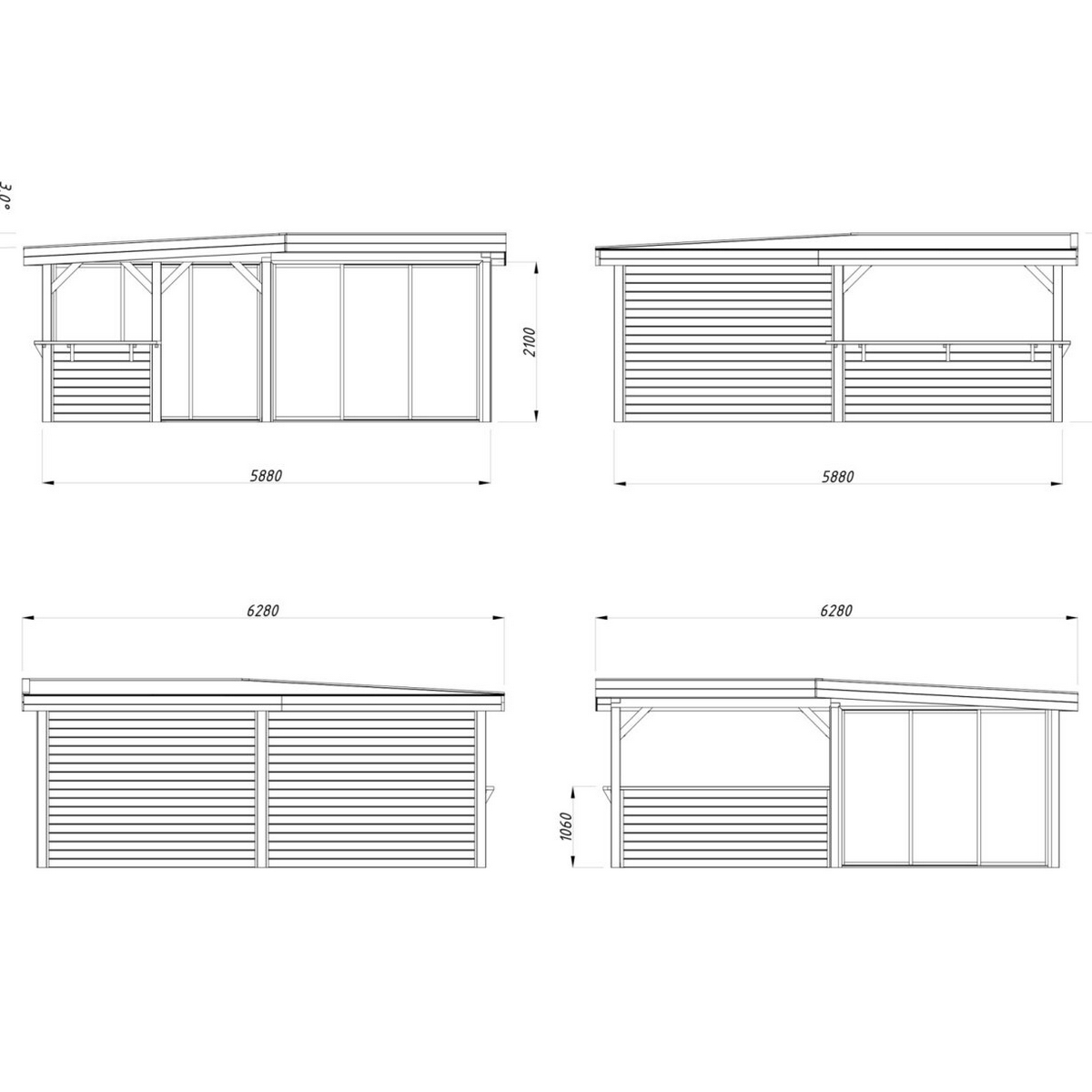 Hagestue Palmako Lenna 24,9 m2 Set 423 Slide