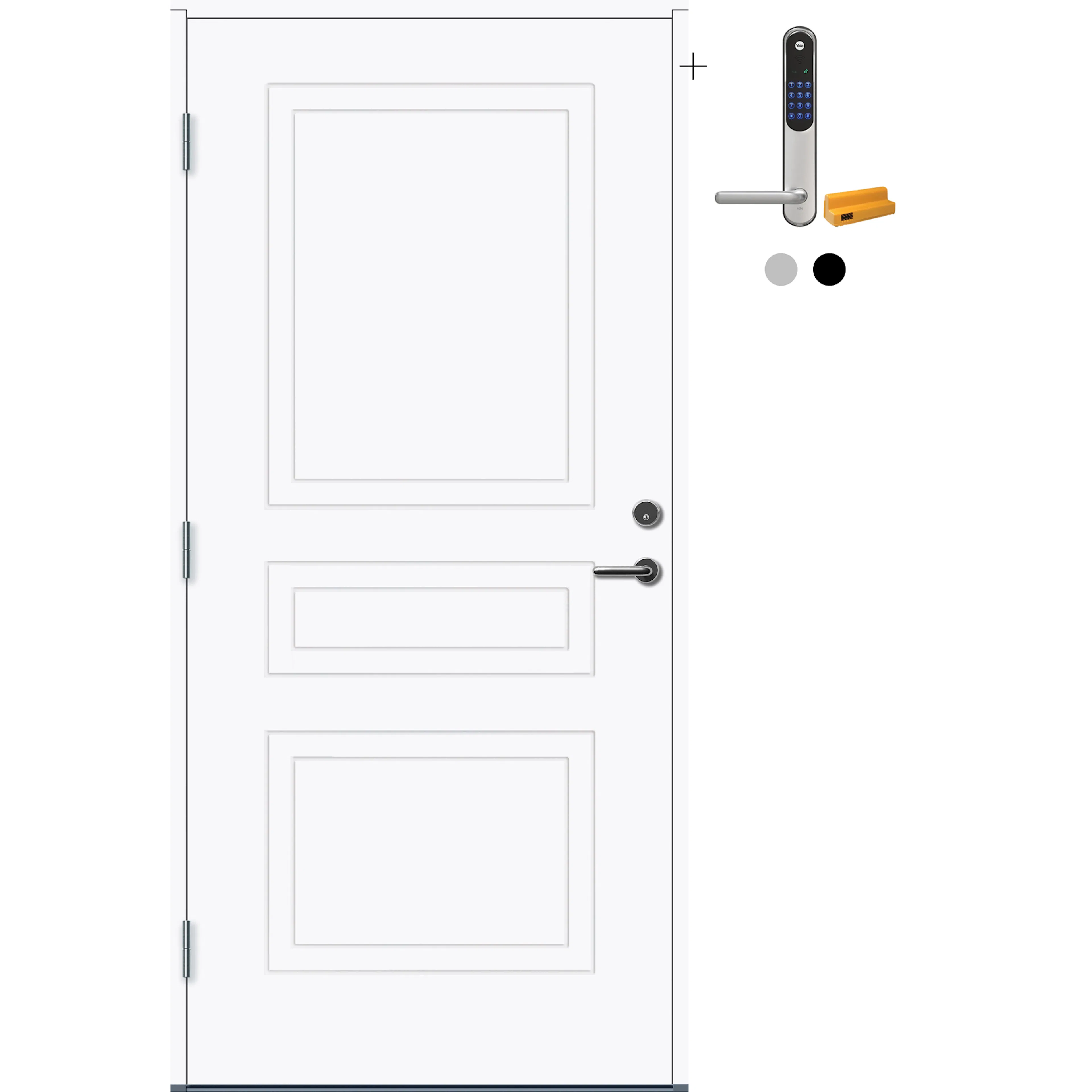Ytterdør Bygg1 Arna med Yale Doorman Classic Home