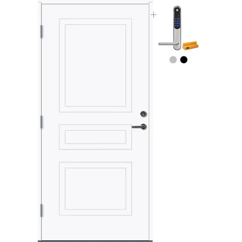 Ytterdør Bygg1 Asker Thermoisolert med Yale Doorman Classic Home