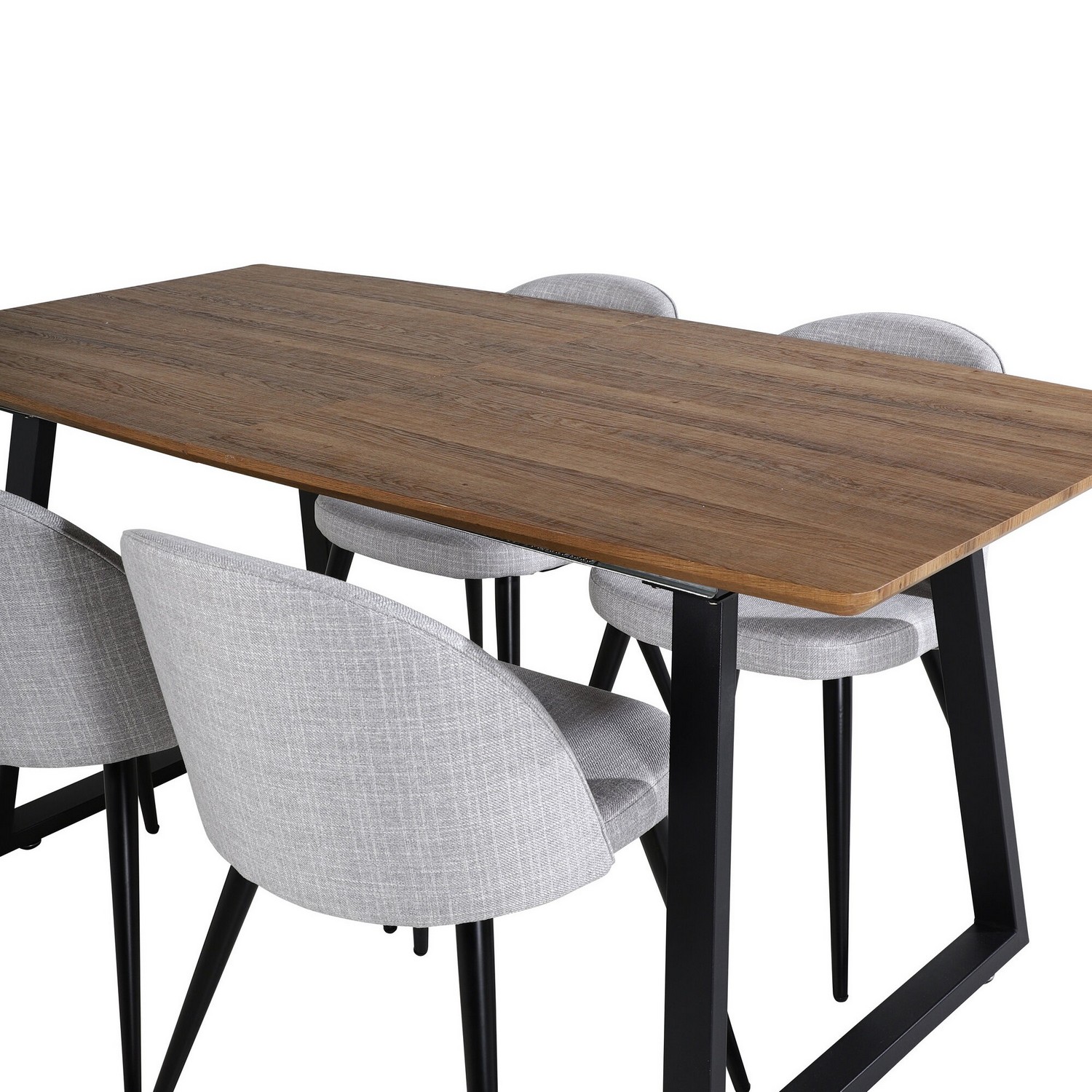 Spisegruppe Venture Home Ina med 4 Valentina Stoler Polyester
