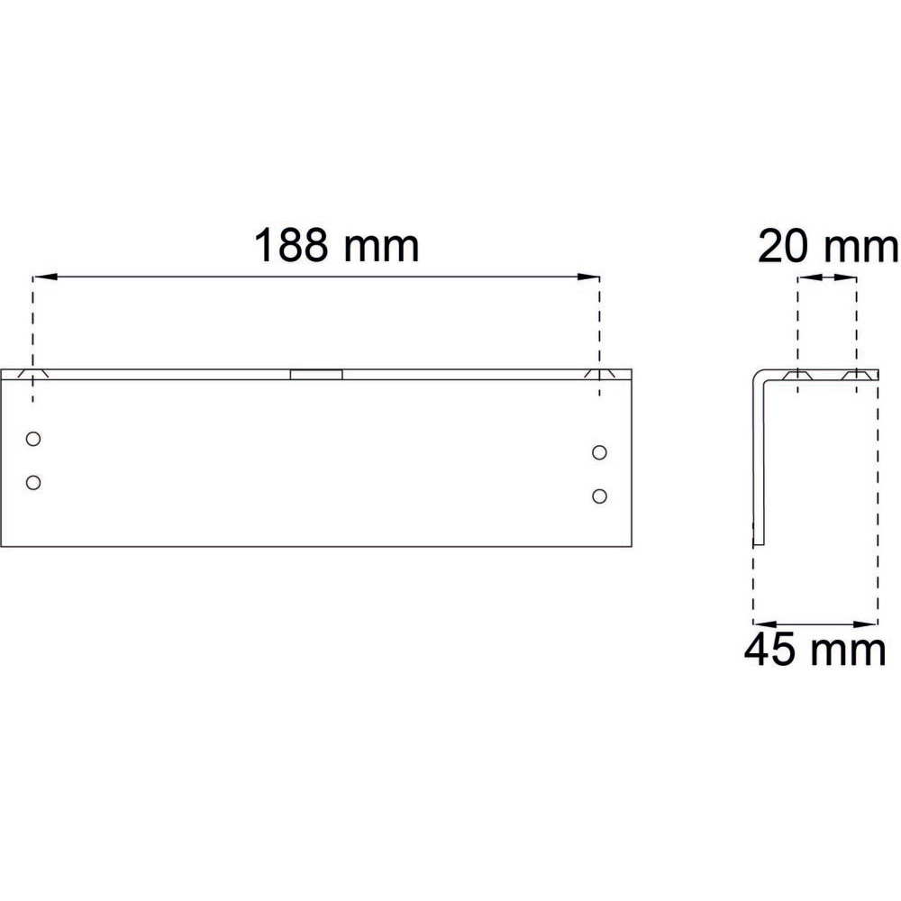 Vinkelbeslag Habo 400 Svart