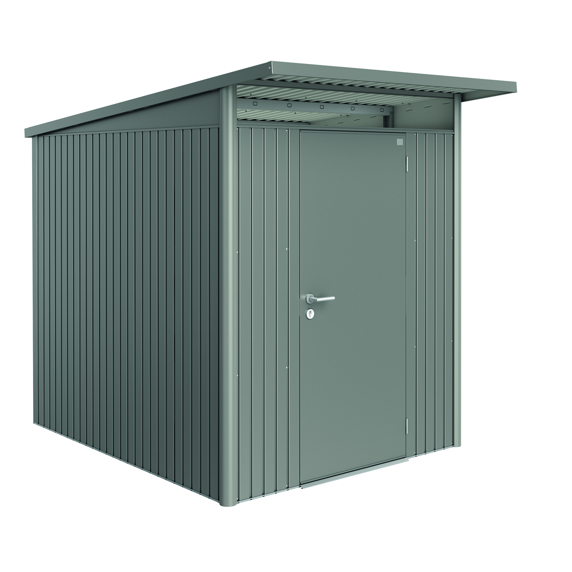 Garden shed AvantGarde size A2 metallic quartz grey with sta Kvartsgrå Metallic