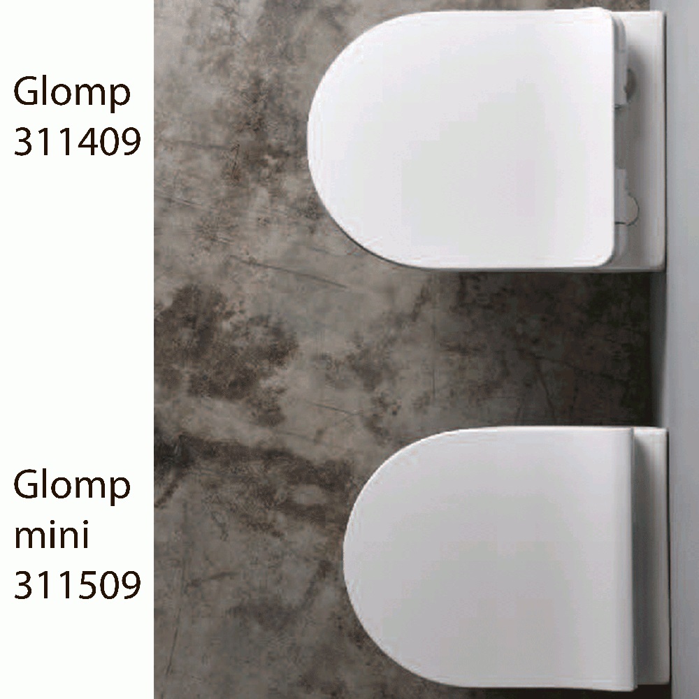 Vegghengt Toalett Lavabo Glomp Mini Rimless