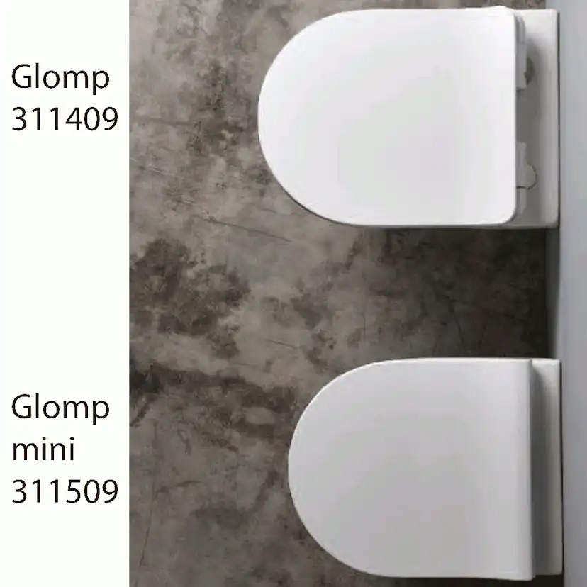 Vegghengt Toalett Lavabo Glomp Mini Rimless