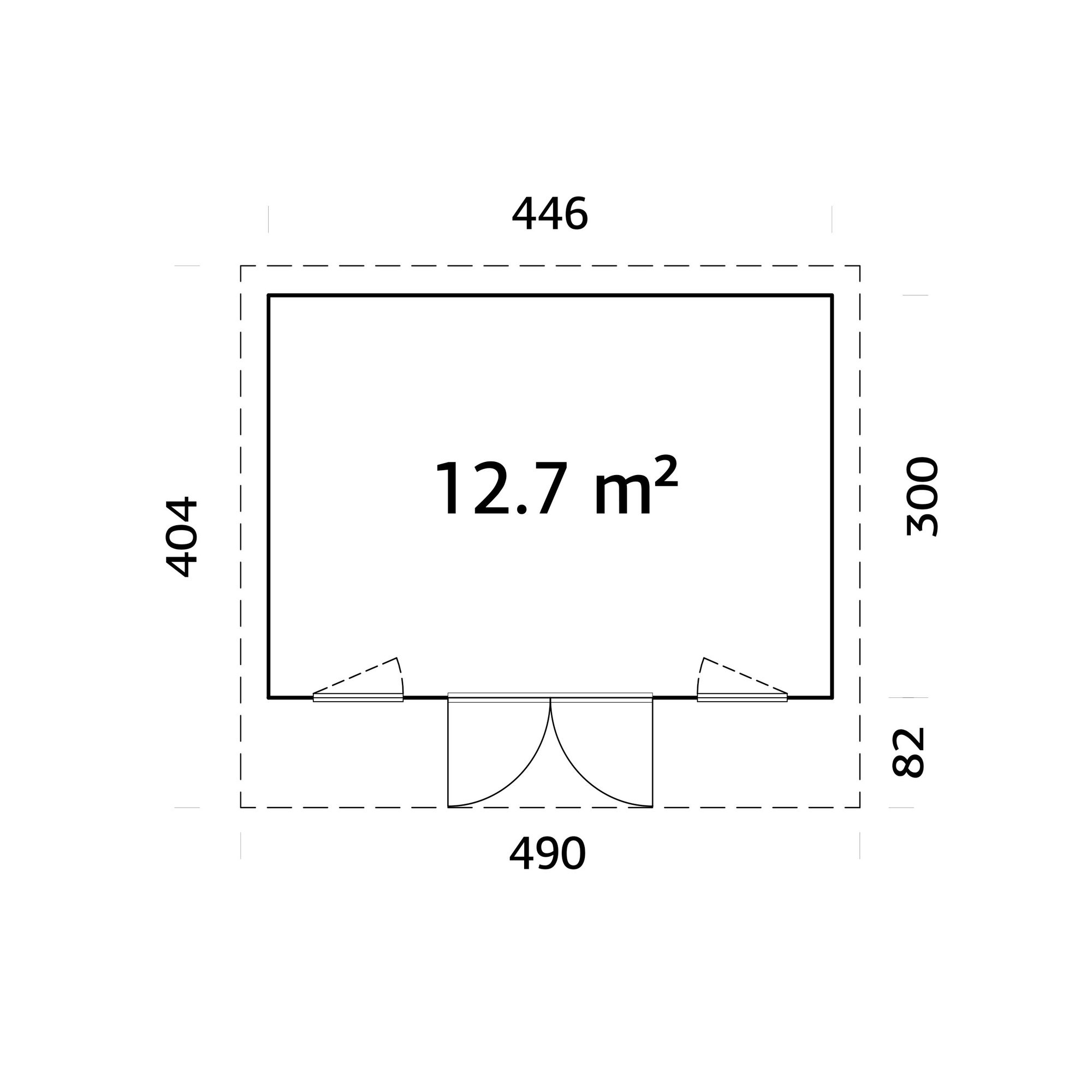 Hagestue Palmako Aurelia 13,4 m² (inv. 12,7 m²)