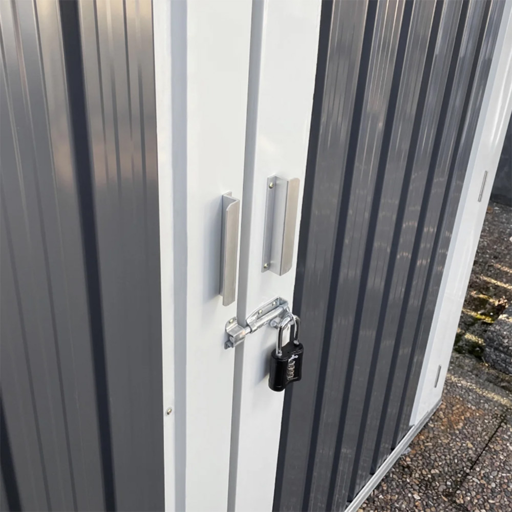 Sykkelskur Metalcraft 4,2m² Låsbart for Utendørsbruk