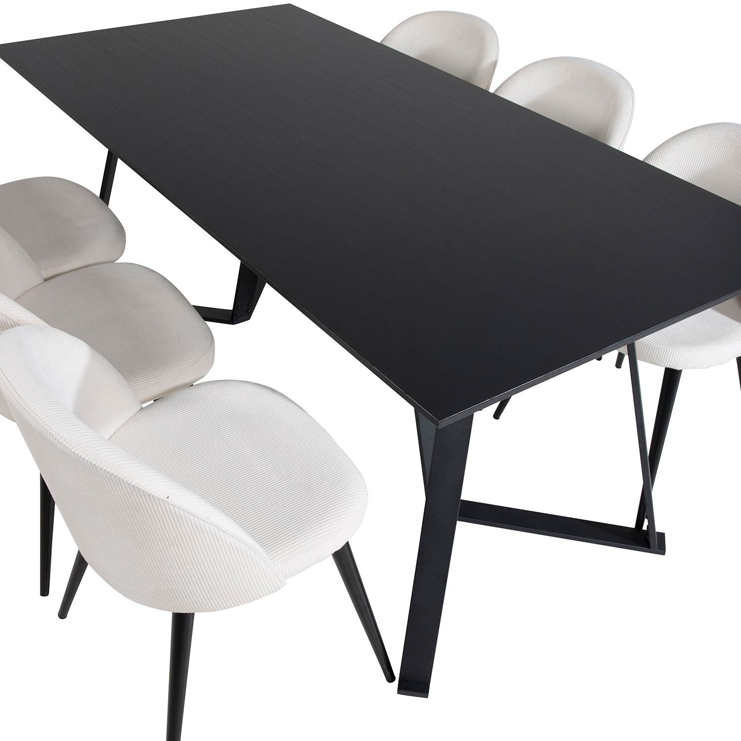 Spisegruppe Venture Home Madde med 6 Valentina Stoler Manchester