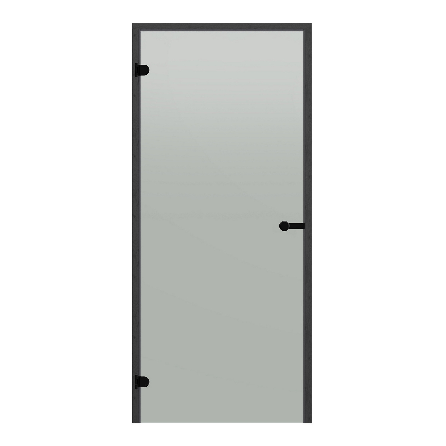 Badstudør Harvia Black Line Frostet Glass Satin