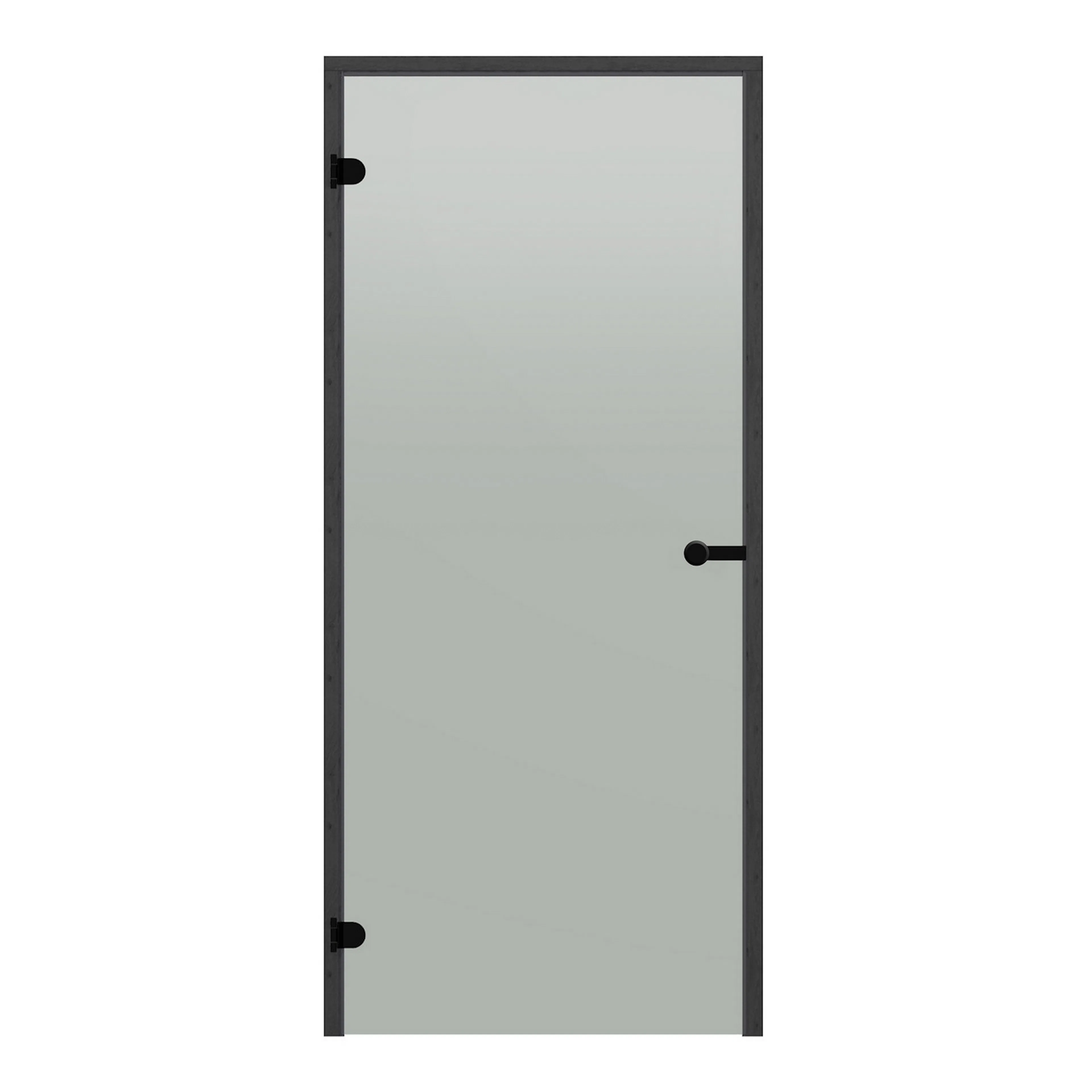 Badstudør Harvia Black Line Frostet Glass Satin