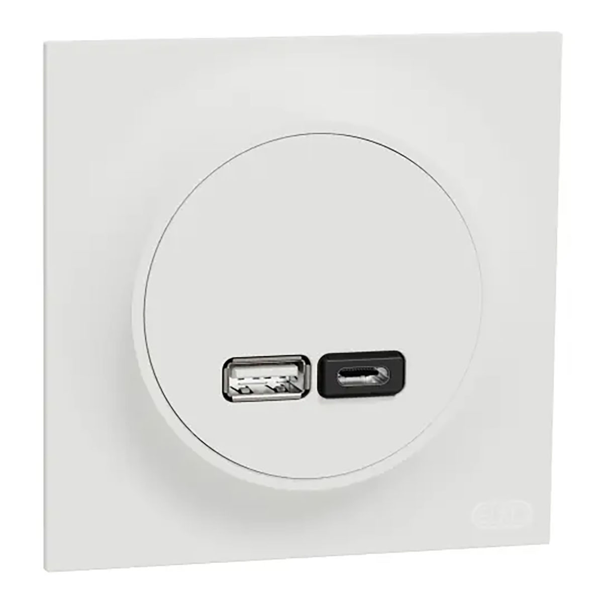 USB-Uttak Elko One Typ A+C 21W Innfelt Ladestasjon Skruetilkobling