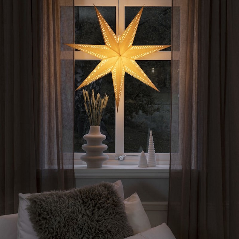Adventsstjerne Gnosjö Konstsmide 78 cm med Ledningsett