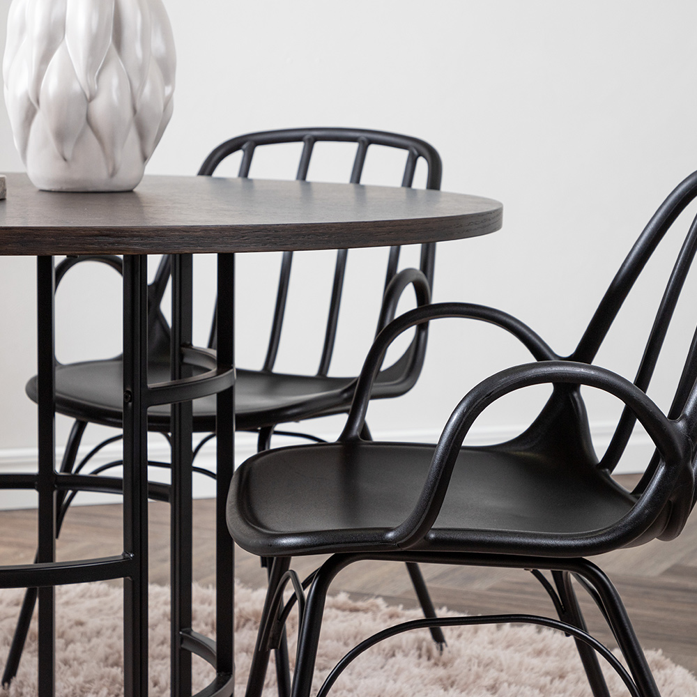 Spisegruppe Venture Home Copenhagen Ø 115 cm med 4 Dyrön Stoler