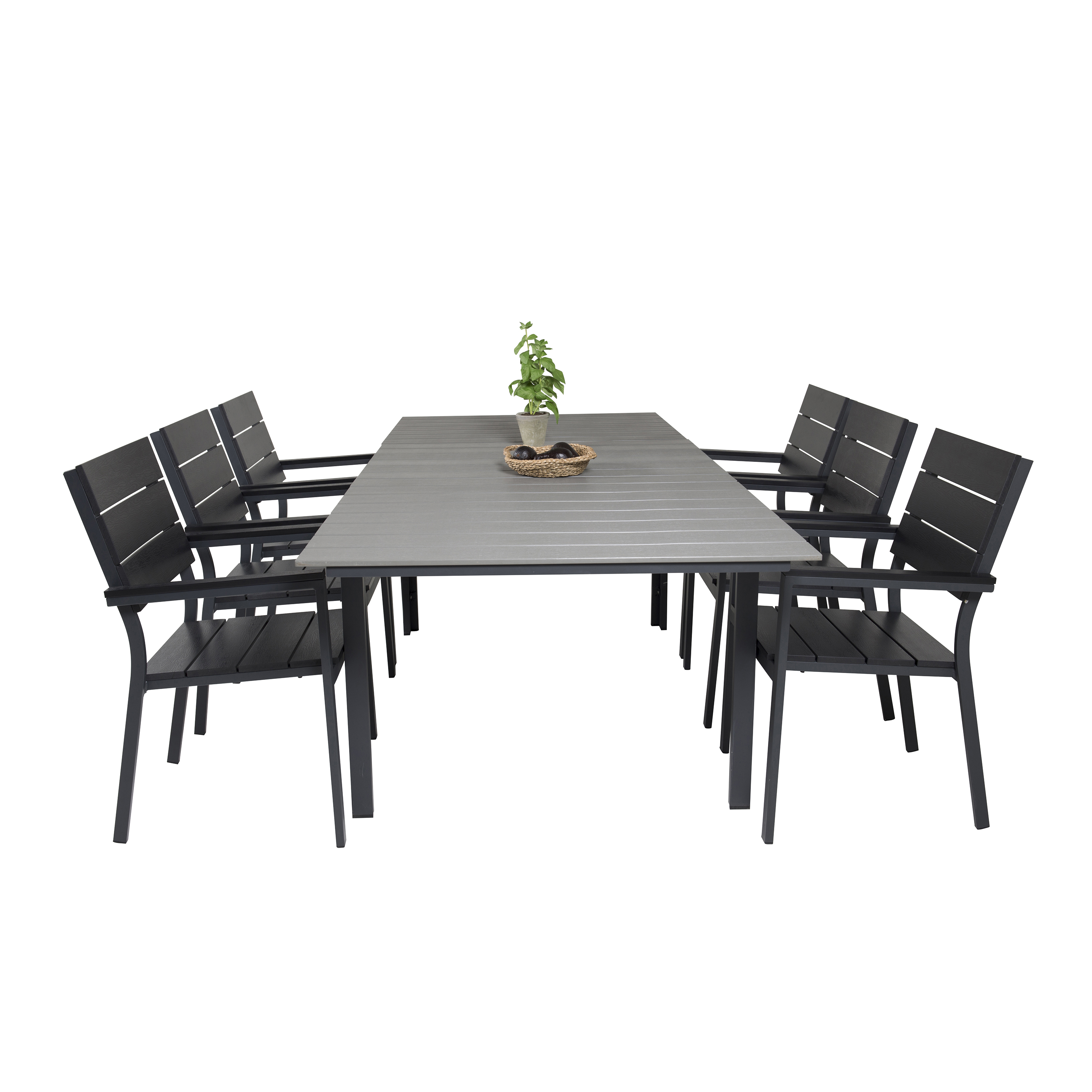 Spisegruppe Venture Home Lova 160/240 med 6 Lova Stoler