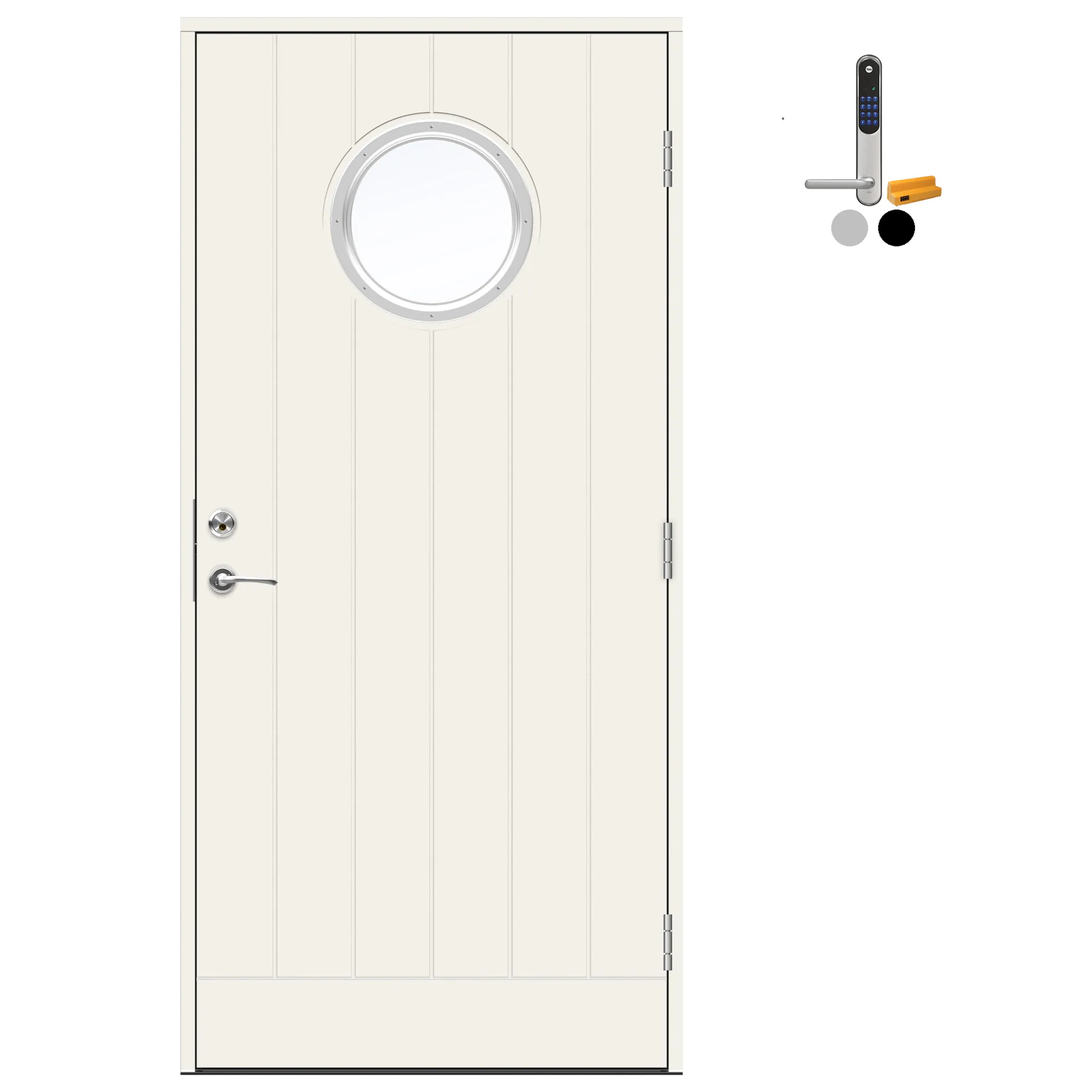 Ytterdør Swedoor Advance-Line Nordic Mora med Yale Doorman Classic Home