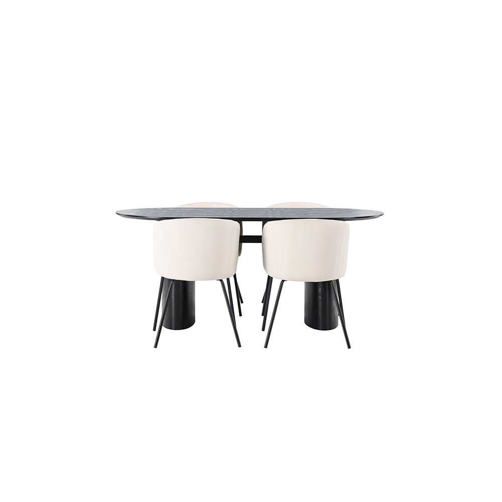 Spisegruppe Venture Home Isolde med 4 stk Berit Stoler
