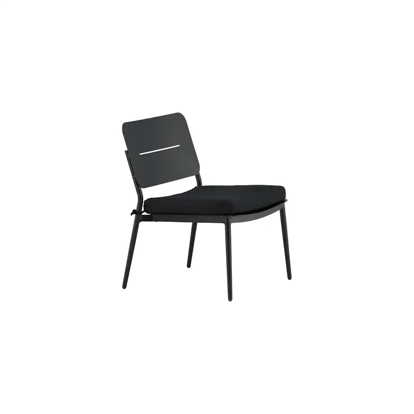 Lina lounge Chair - Black / Black Cushion Sort