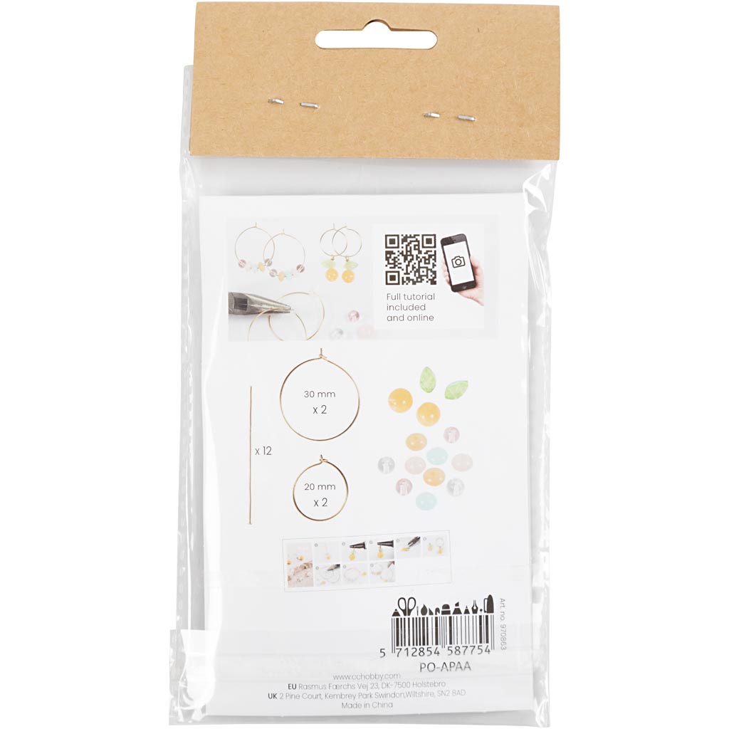 Smykker Creativ Company Mini DIY Kit Kreoler med Perler